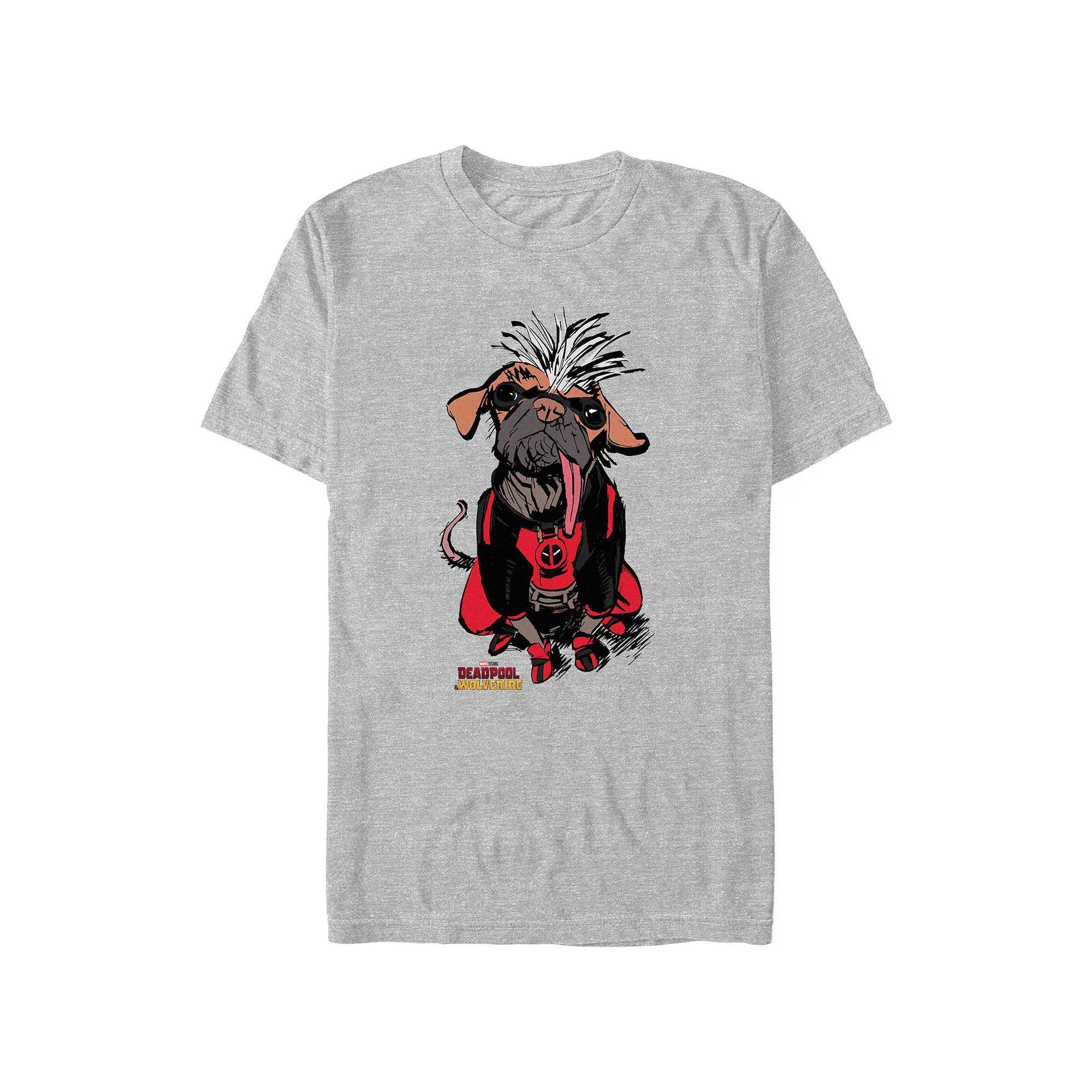 Men's Deadpool And Wolverine Dogpool Cute Sketch Graphic Tee,  Product Image