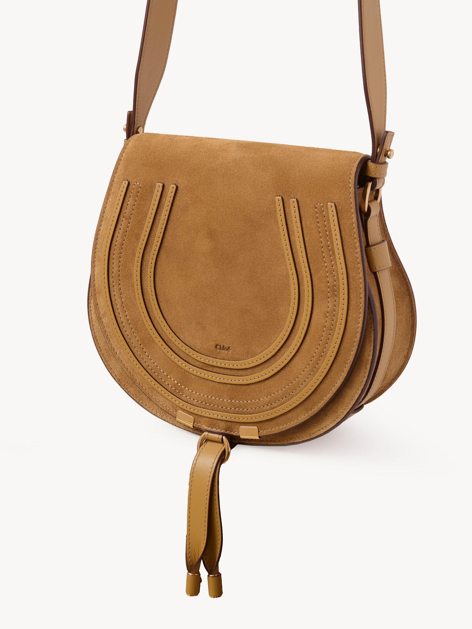 Marcie saddle bag in suede leather Product Image