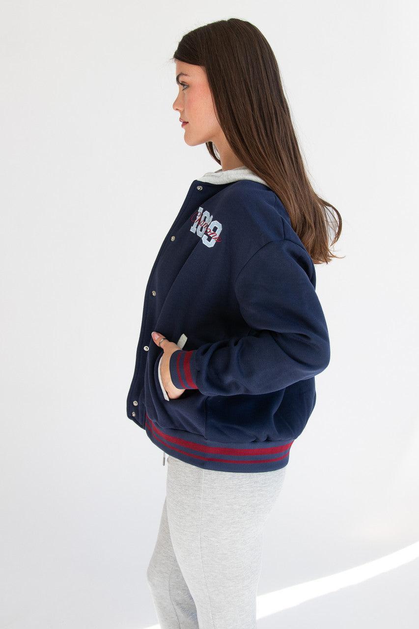 Hooded Varsity Sweatshirt Product Image