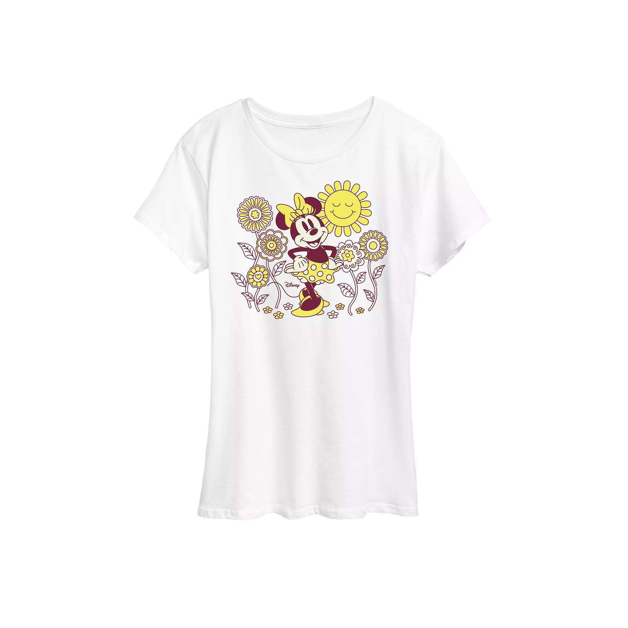 Disney's Minnie Mouse Flowers Graphic Tee, Women's,  Product Image