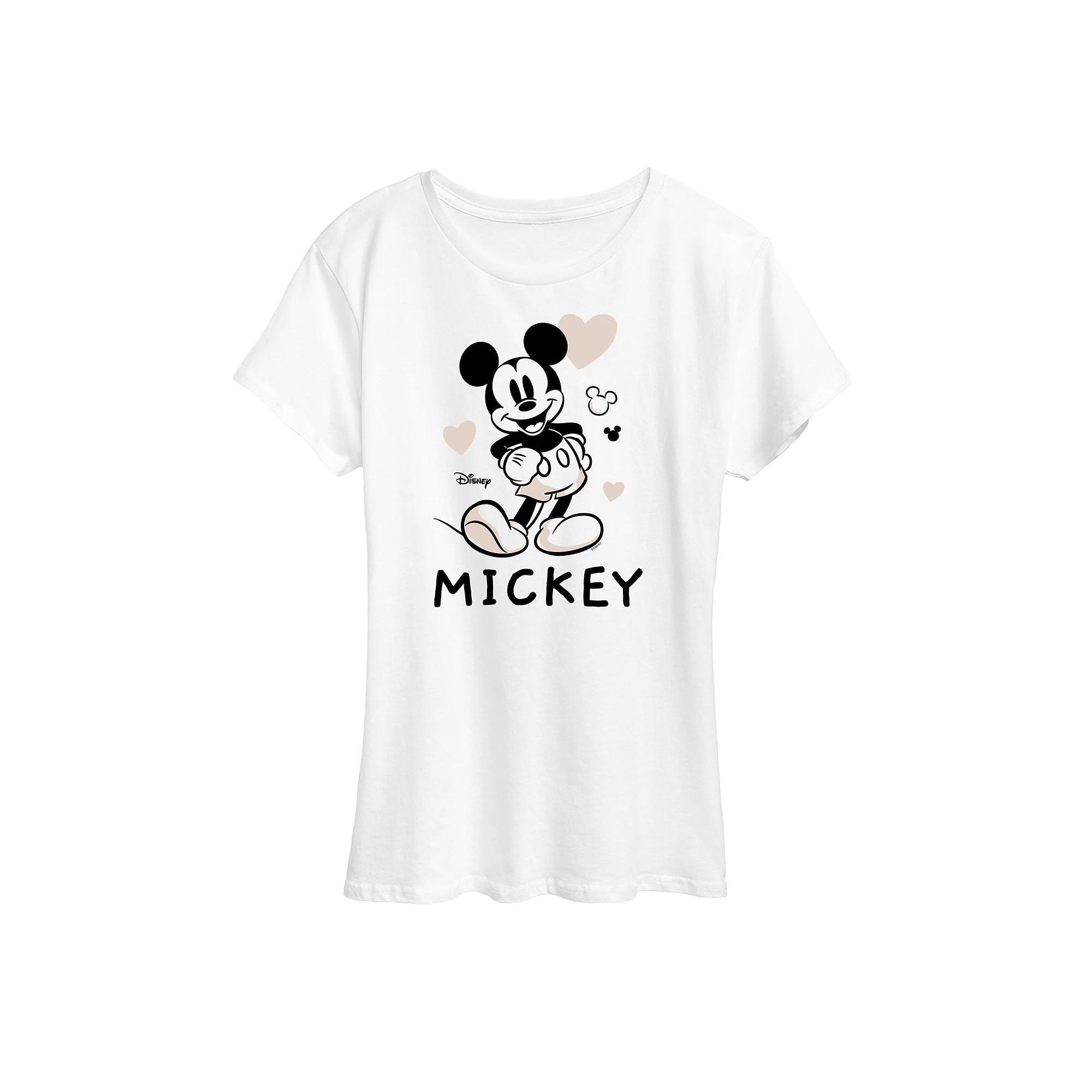 Disney's Mickey Mouse Women's Graphic Tee, Size: Small, White Product Image