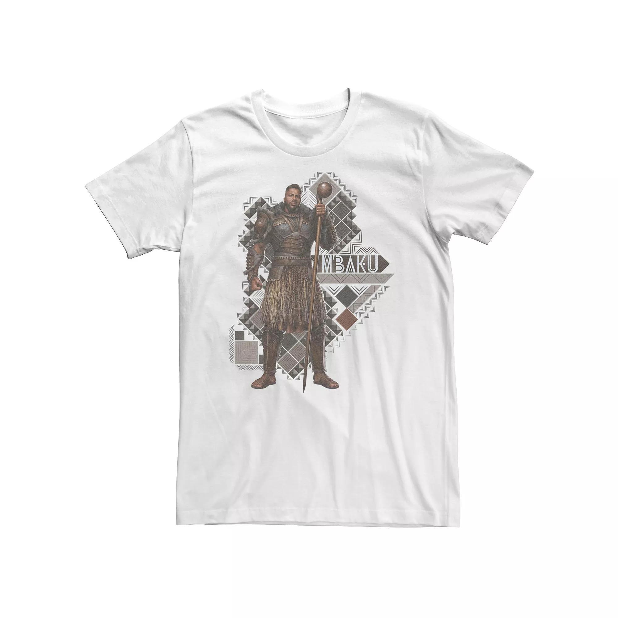 Big & Tall Marvel Wakanda Forever Lord Mbaku Geometric Pattern Tee, Men's,  Product Image