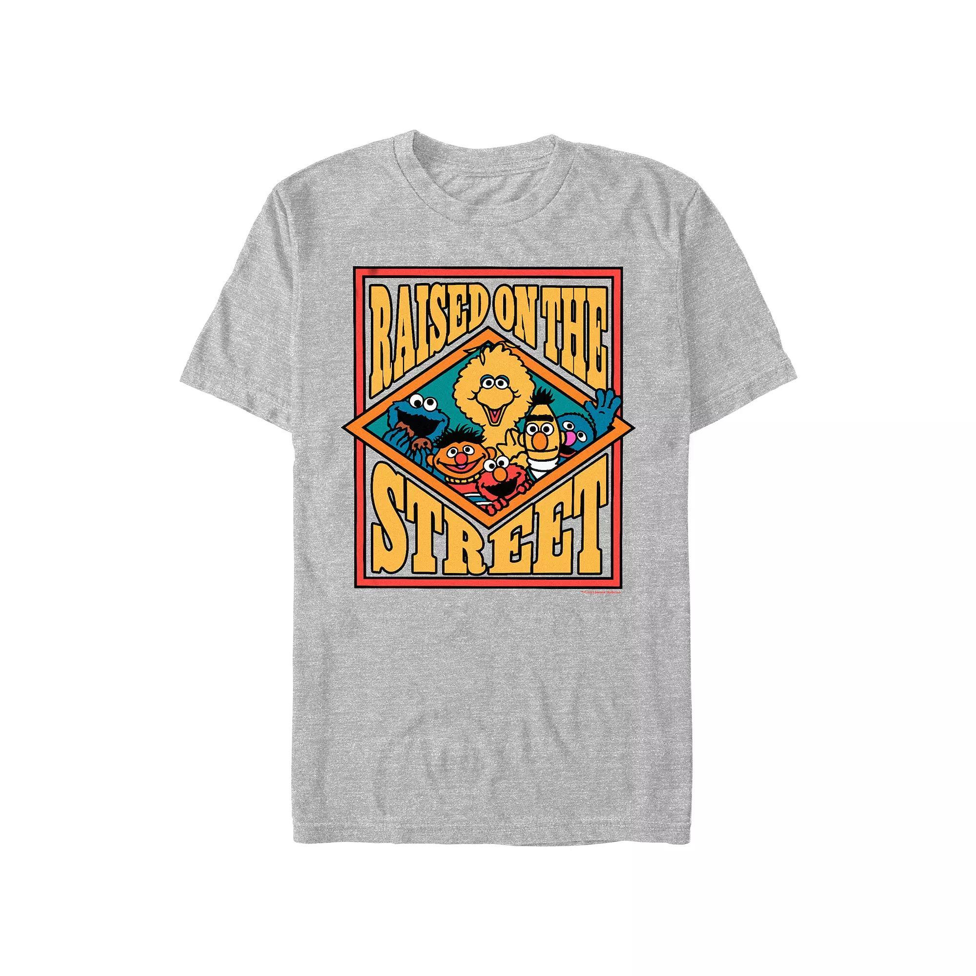 Men's Sesame Street Raised On The Street Poster Graphic Tee,  Product Image