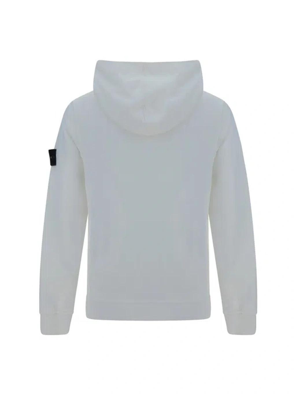 STONE ISLAND Hoodie In White Product Image