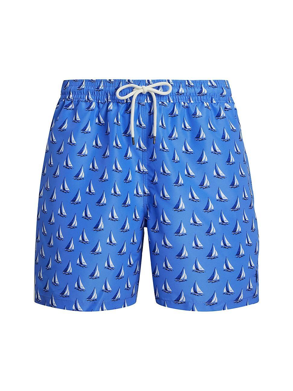 Mens Nautical Traveler Classic Swim Trunks Product Image