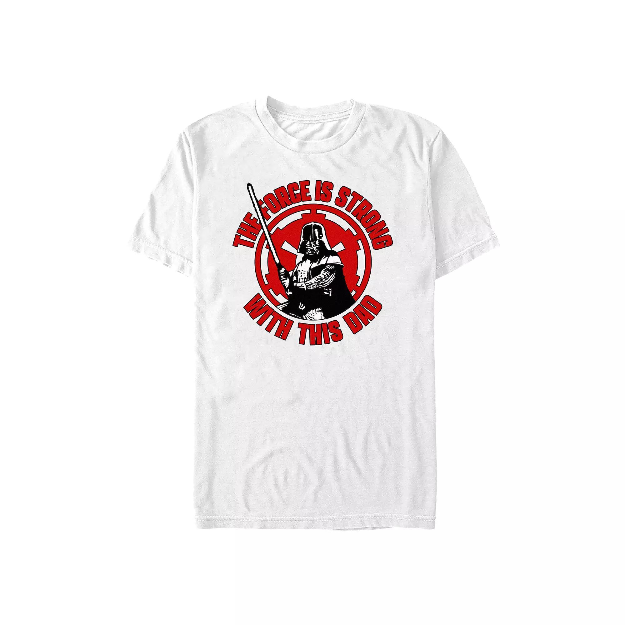 Men's Star Wars Darth Vader The Force Is Strong With This Dad Graphic Tee,  Product Image