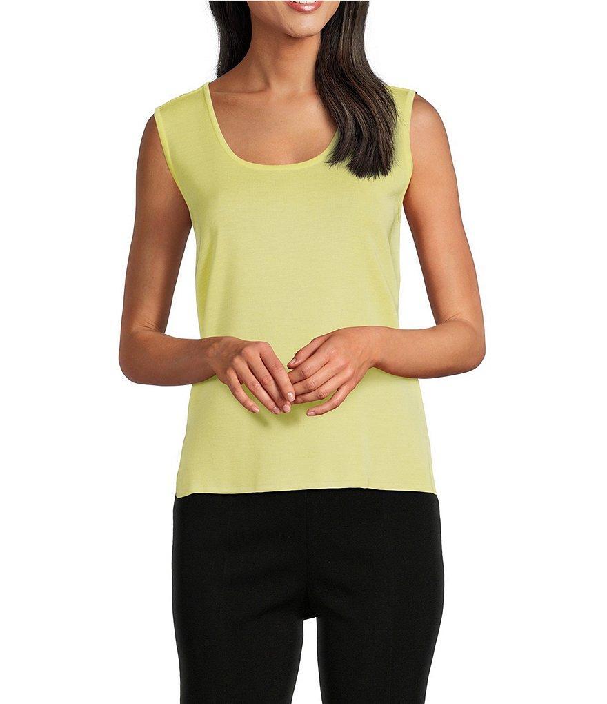 Ming Wang Knit Scoop Neck Sleeveless Tank Product Image