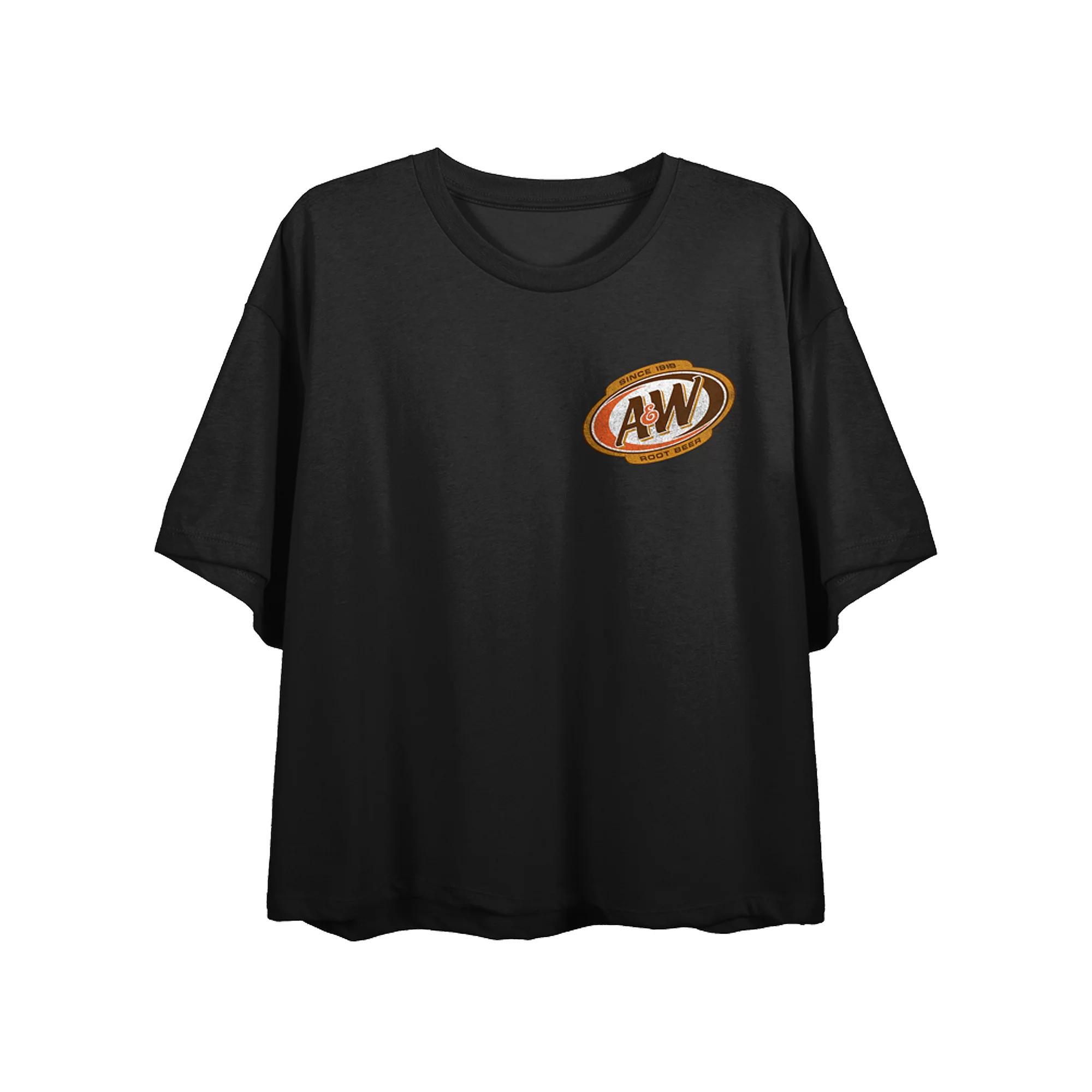 Juniors' A&W Root Beer "Since 1919" Mug Logo Flowy Graphic Tee, Women's, Size: Small, Black Product Image