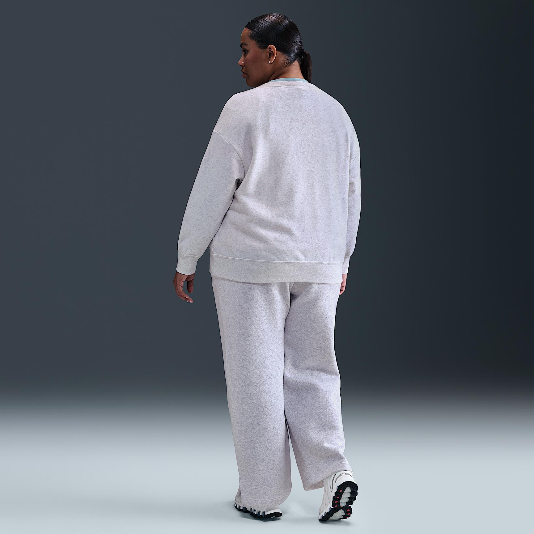 Womens Nike Sportswear Club Fleece Loose Crew-Neck Sweatshirt (Plus Size) | HV2328-051 Product Image