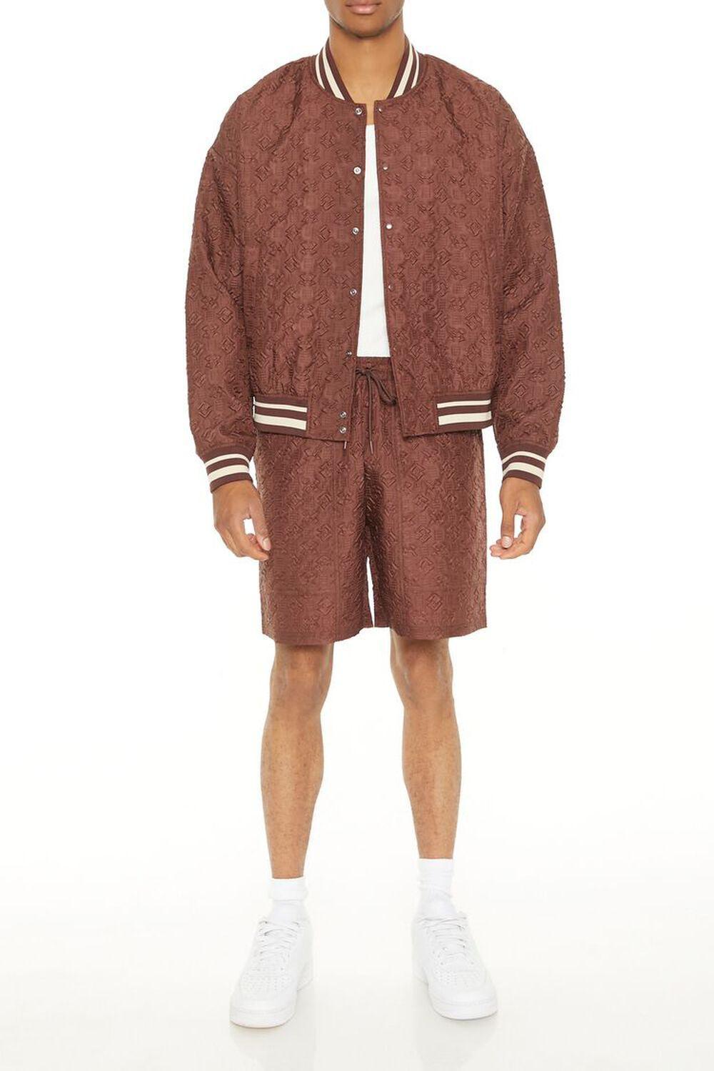 Textured Varsity Bomber Jacket | Forever 21 Product Image