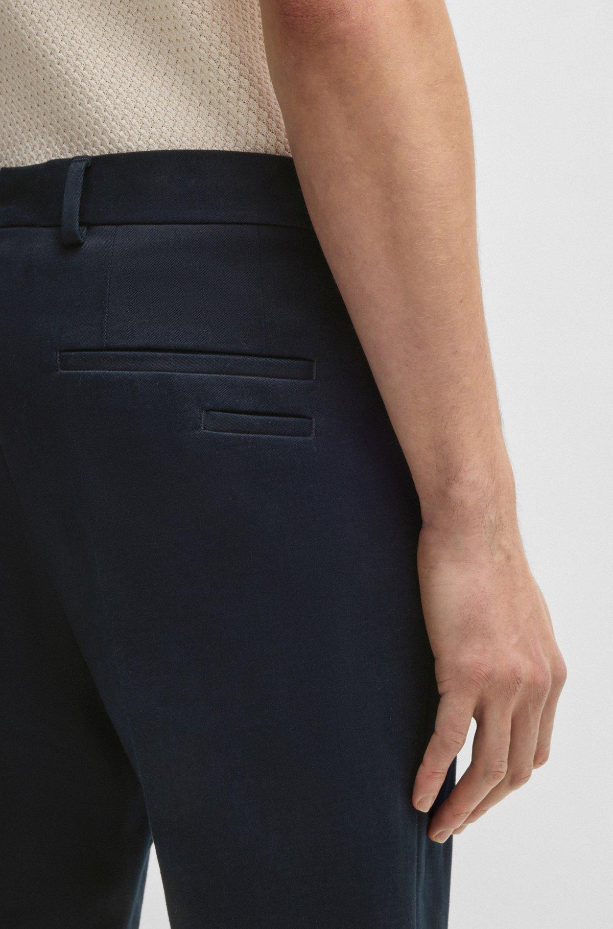Slim-fit trousers in cotton, cashmere and stretch Product Image
