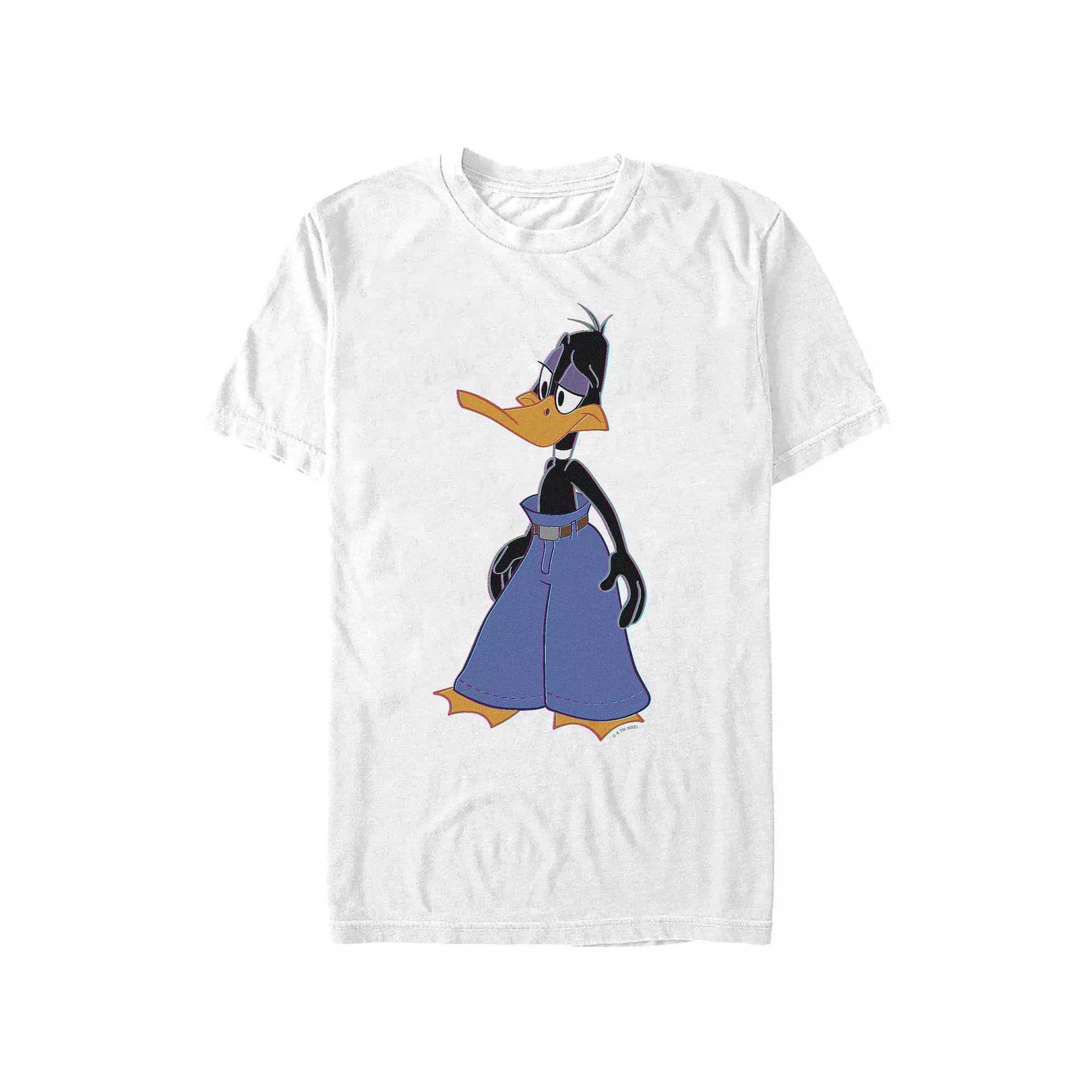 Men's Looney Tunes Daffy Duck Wearing Mall Pants Graphic Tee,  Product Image