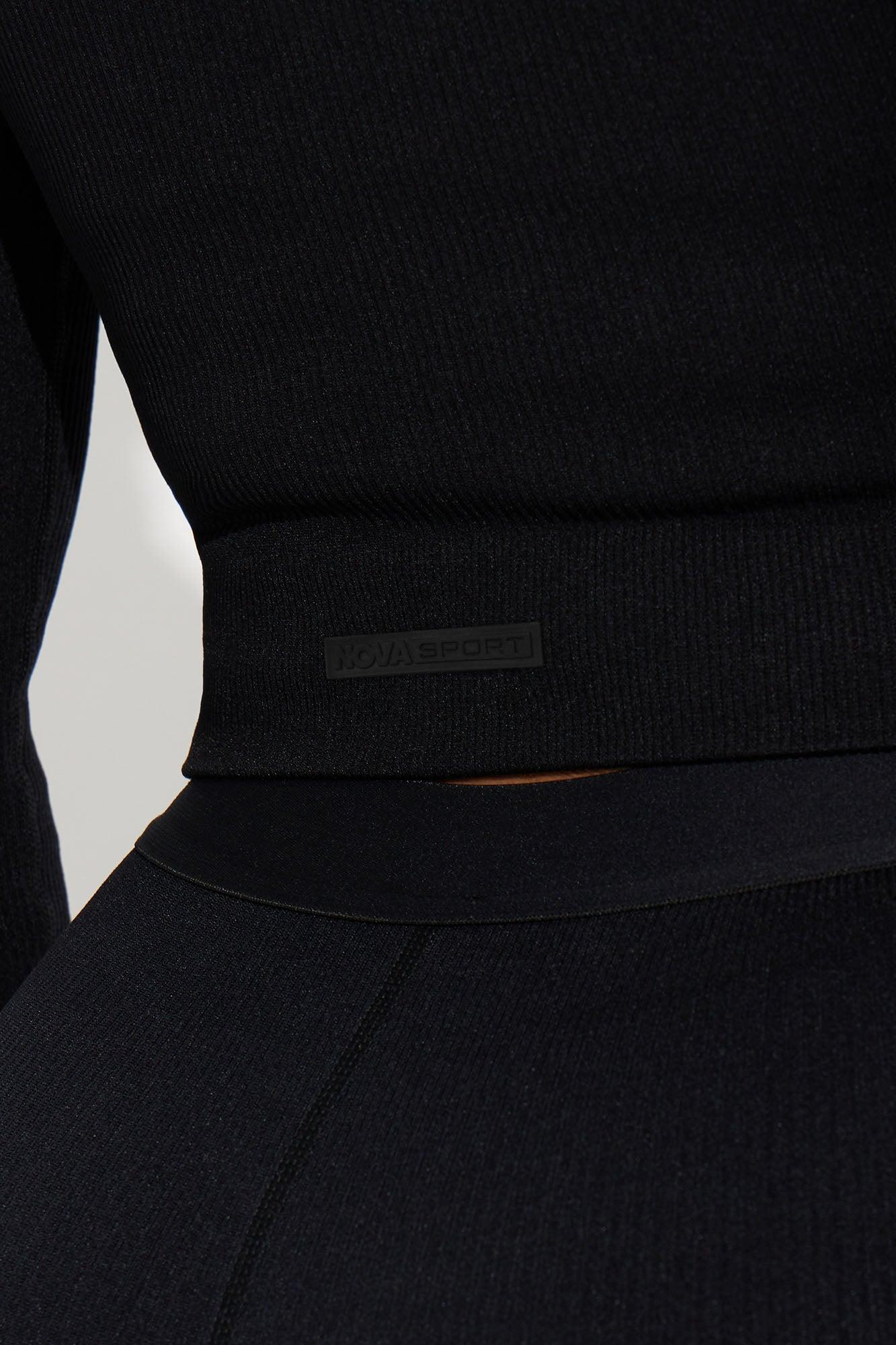 Effortless Ribbed Jacket - Black Product Image