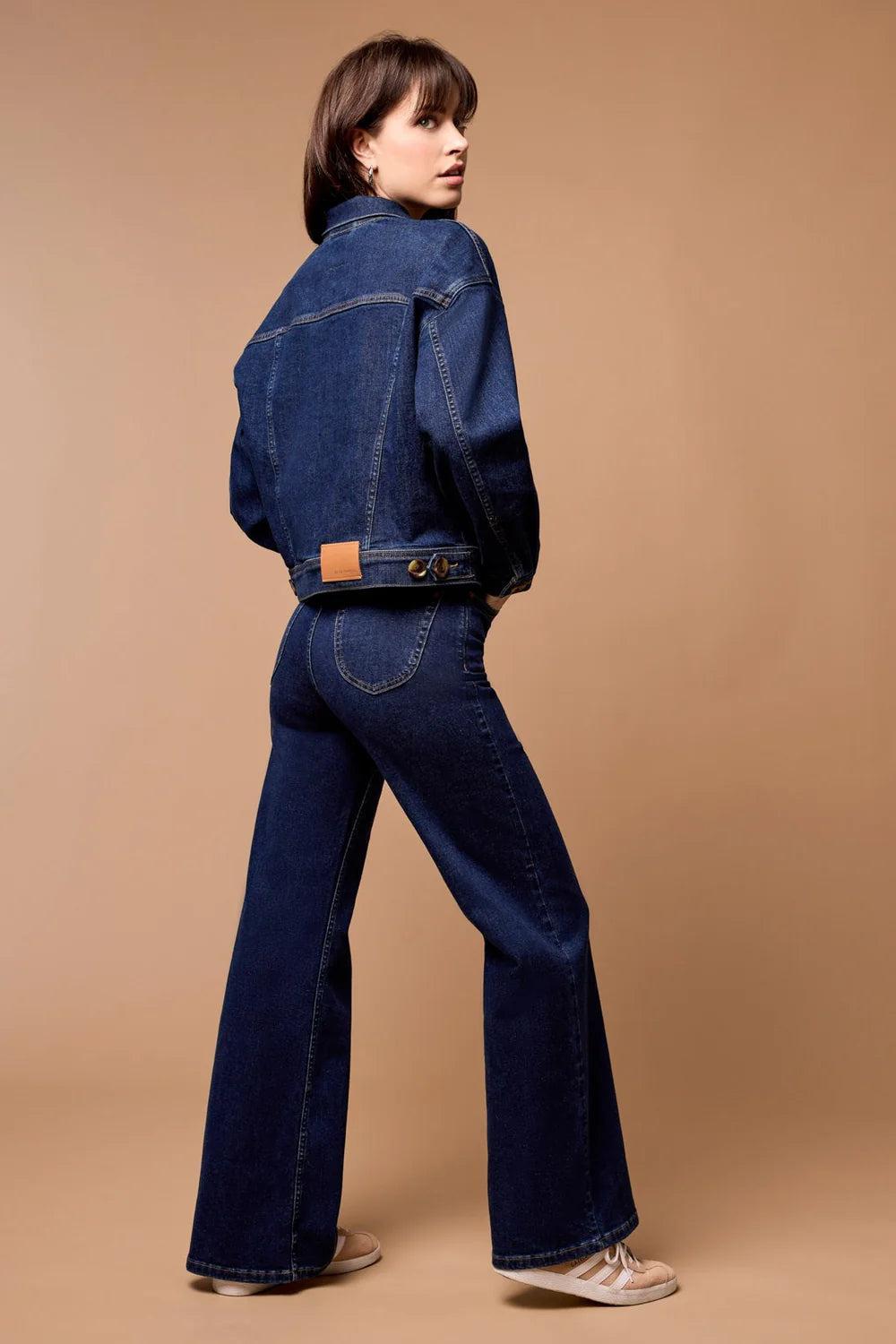 Brooke High Rise Palazzo Jean - Dk. Denim Product Image