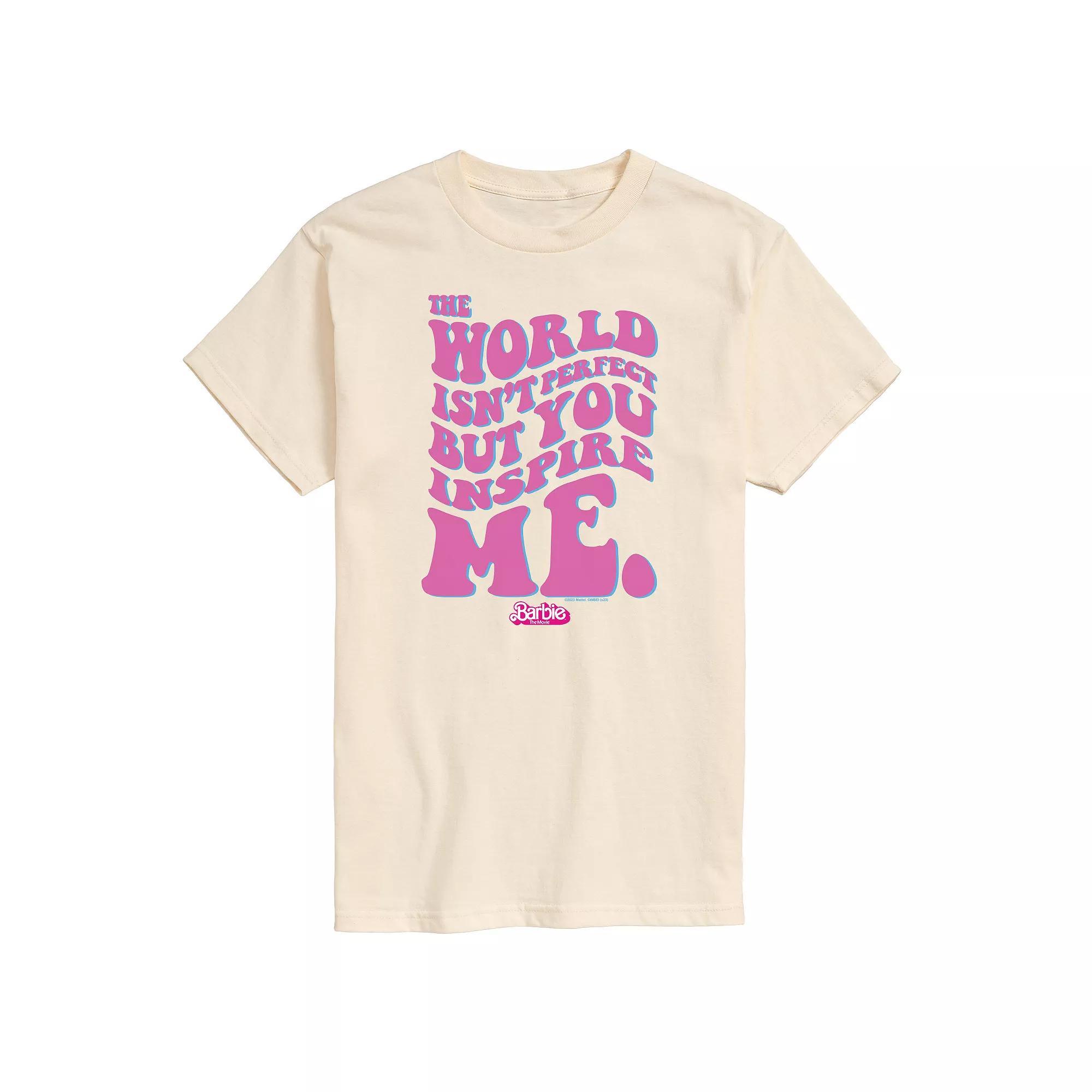 Men's Barbie Theatrical You Inspire Me Graphic Tee, Size: Medium, Beige Product Image