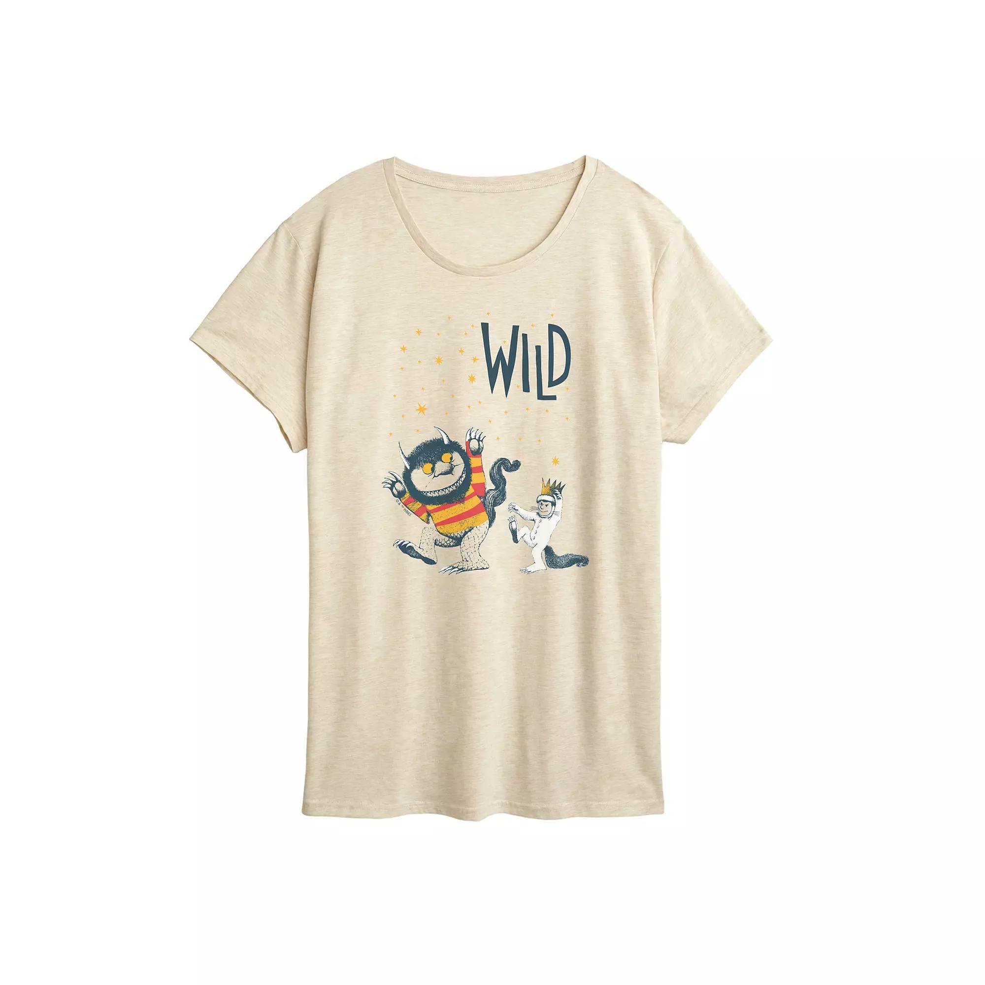 Women's Where The Wild Things Are Wild One Graphic Tee, Size: Small, Beige Product Image