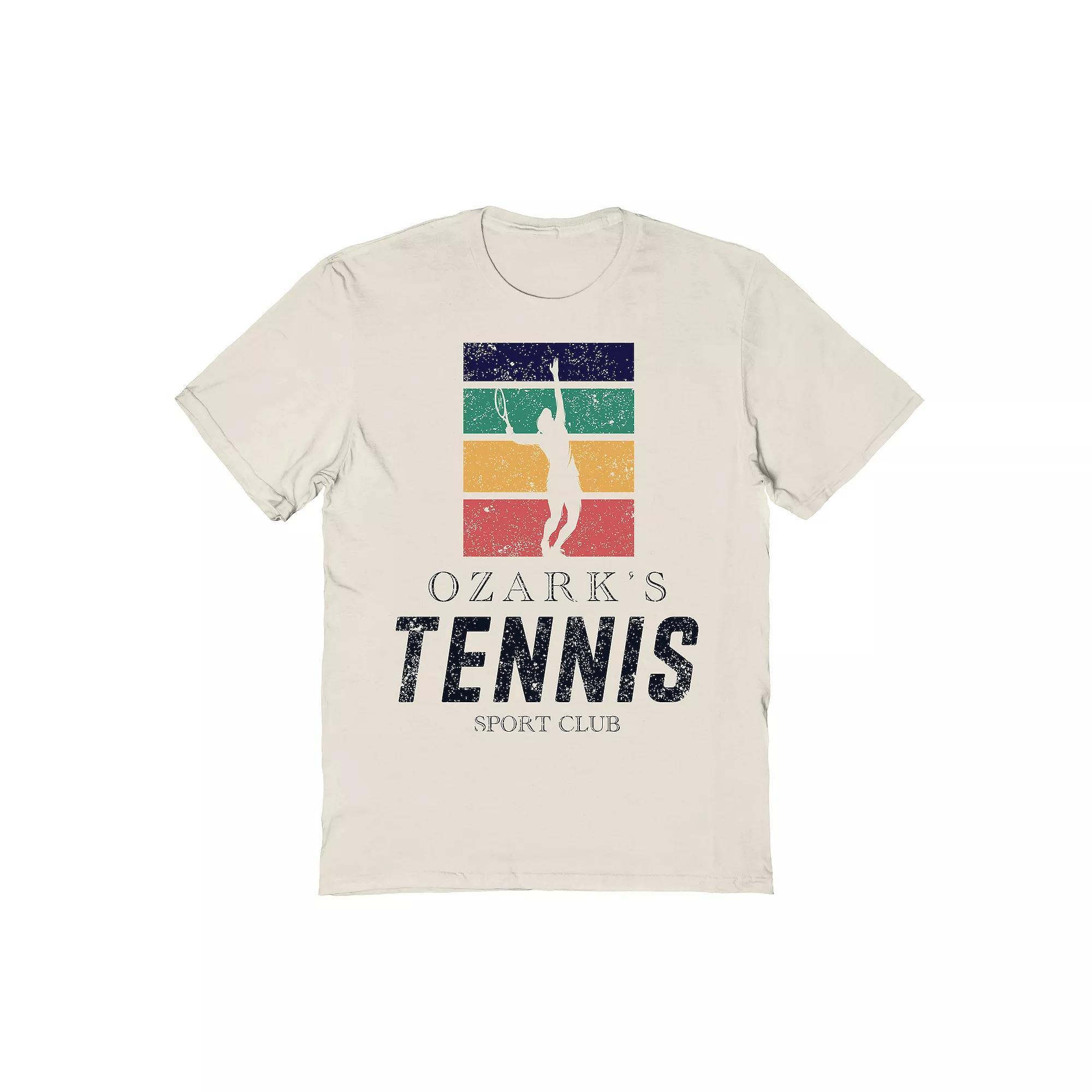 Men's Americana Collection Tennis Sport Club Graphic Tee, Size: Small, Natural Product Image