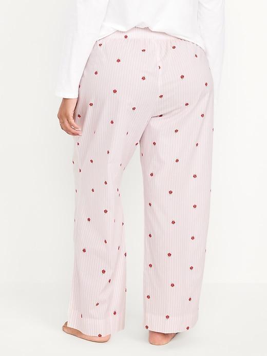 High-Waisted Poplin Pajama Pant Product Image