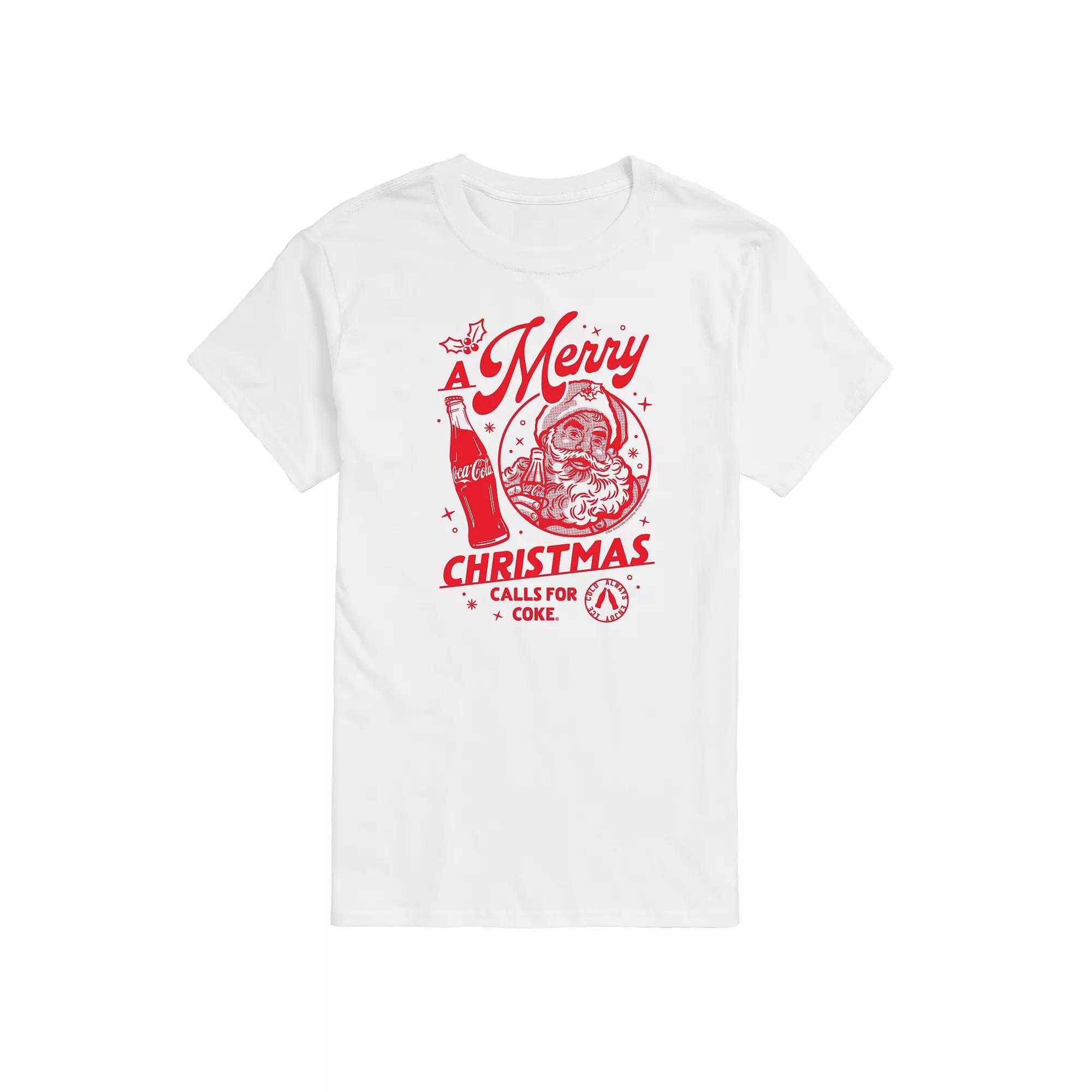 Big & Tall Coca-Cola Merry Christmas Calls For Coke Graphic Tee, Men's,  Product Image