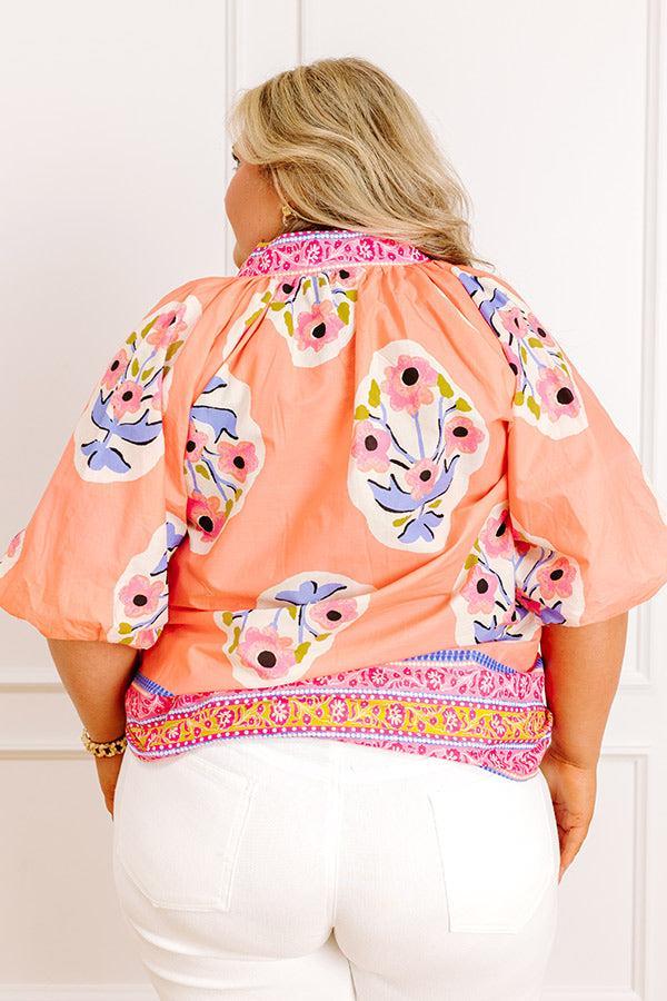 Blooming Personality Floral Shift Top Curves Product Image