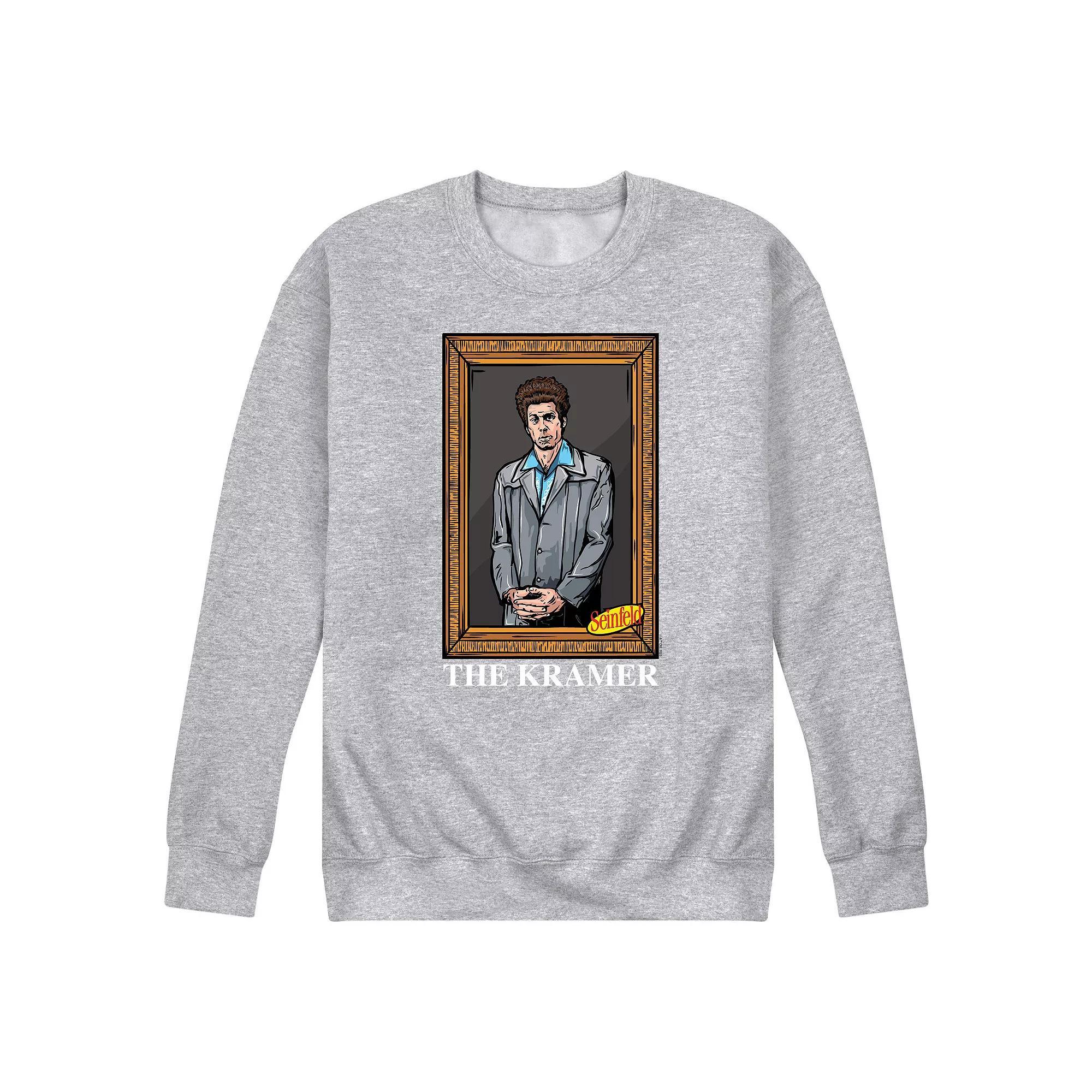 Men's Seinfeld The Kramer Fleece Sweatshirt, Size: Small, Gray Product Image