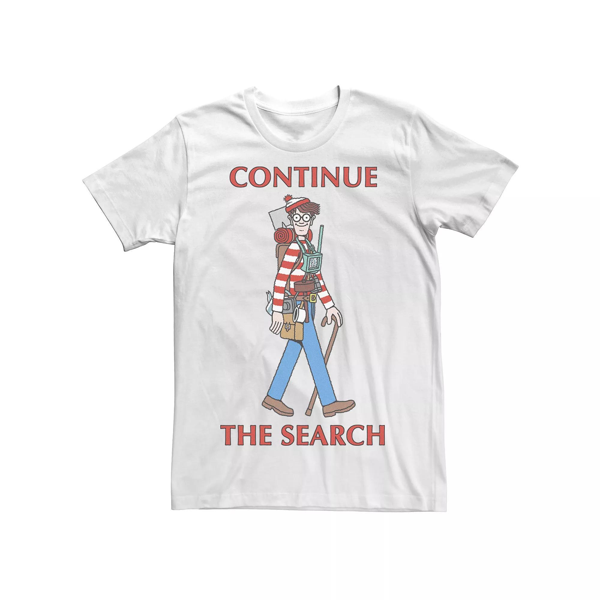 Men's Where's Waldo Continue The Search Portrait Graphic Tee,  Product Image