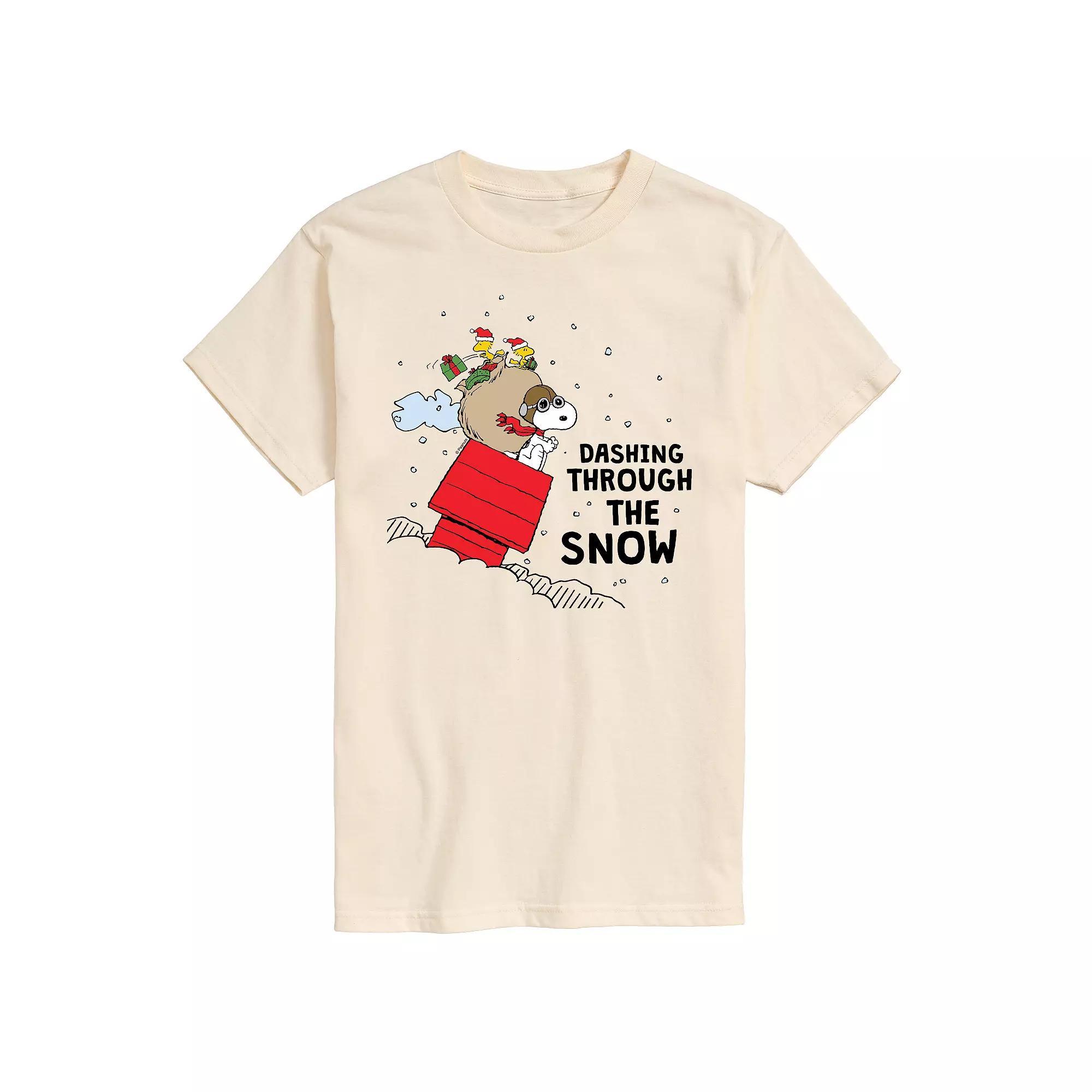 Men's Peanuts Dashing Through Snow Tee,  Product Image
