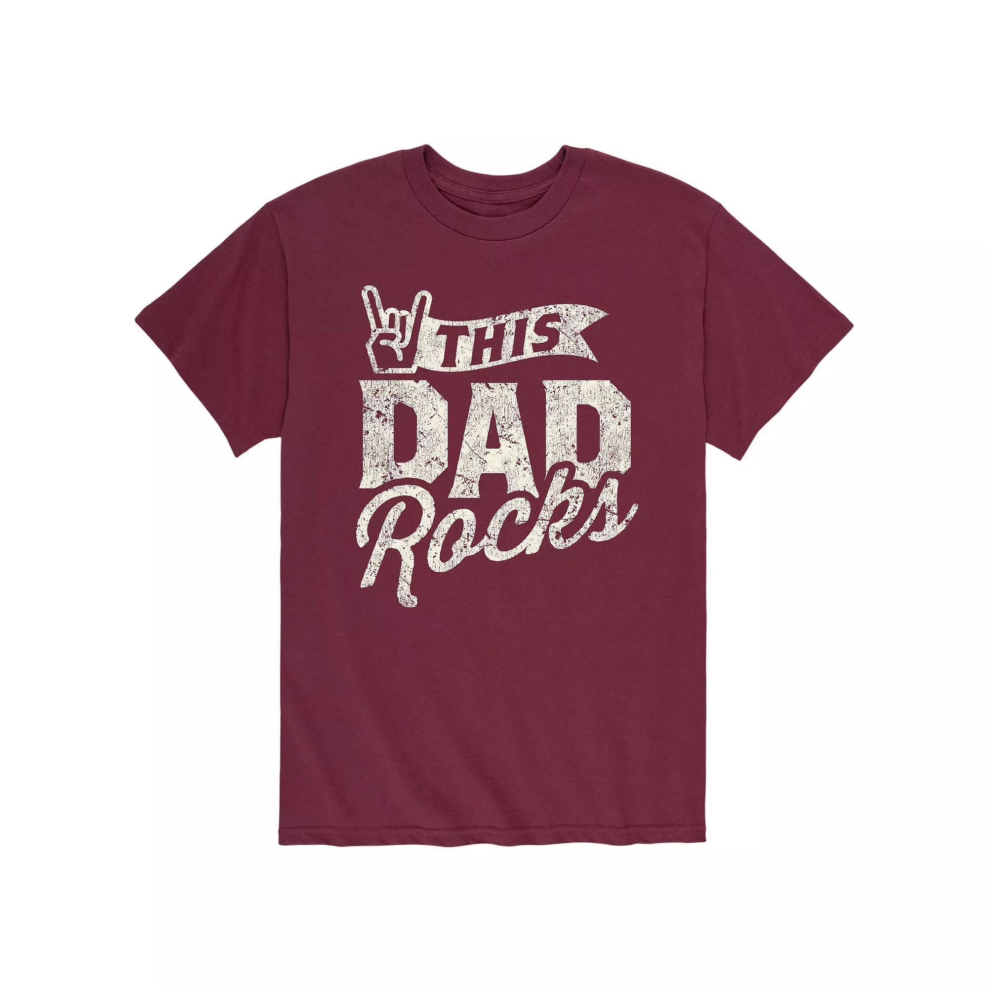 Men's This Dad Rocks Tee, Size: XXL, Red Product Image