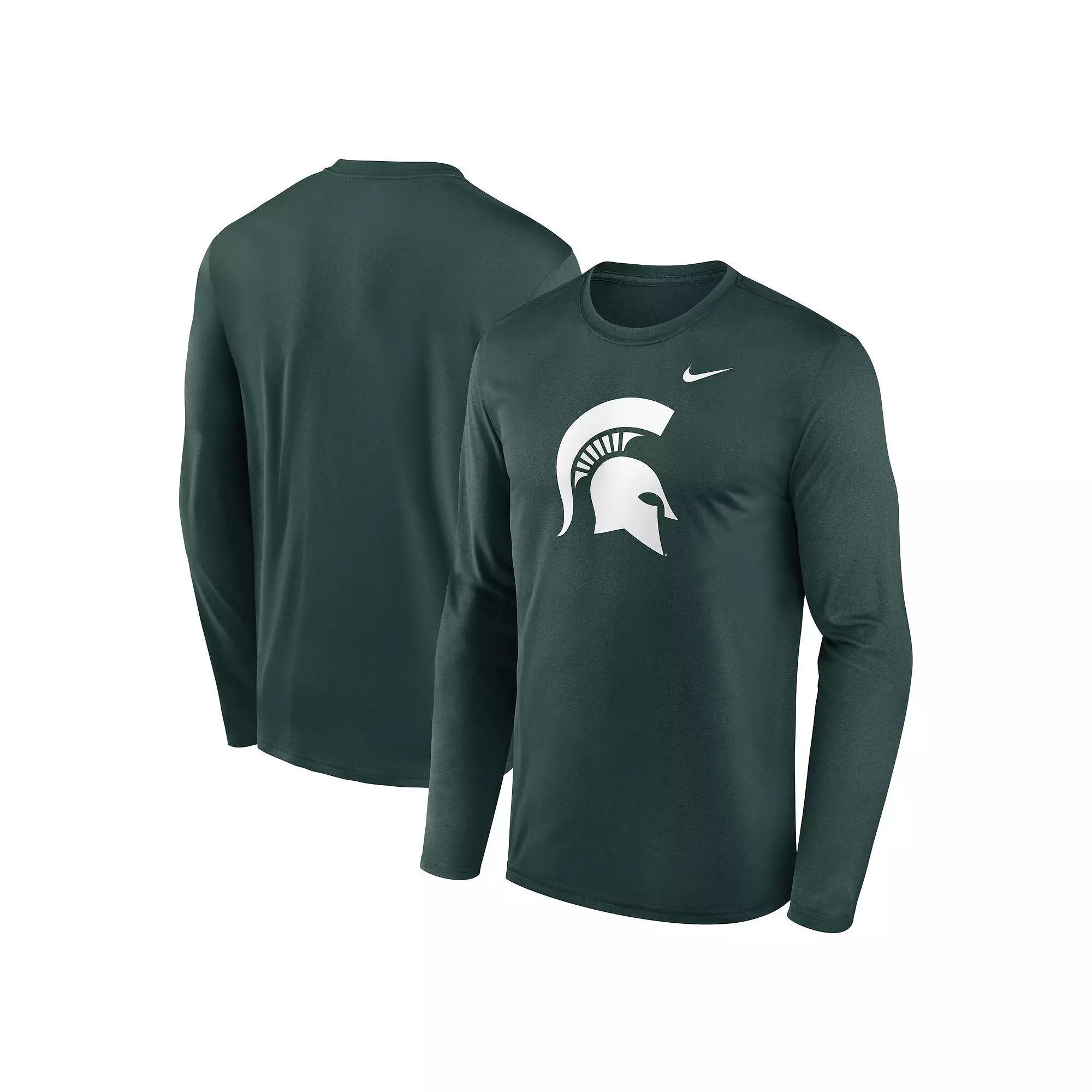 Men's Nike Green Michigan State Spartans Primetime Primary Legend Long Sleeve T-Shirt, Size: 2XL Product Image