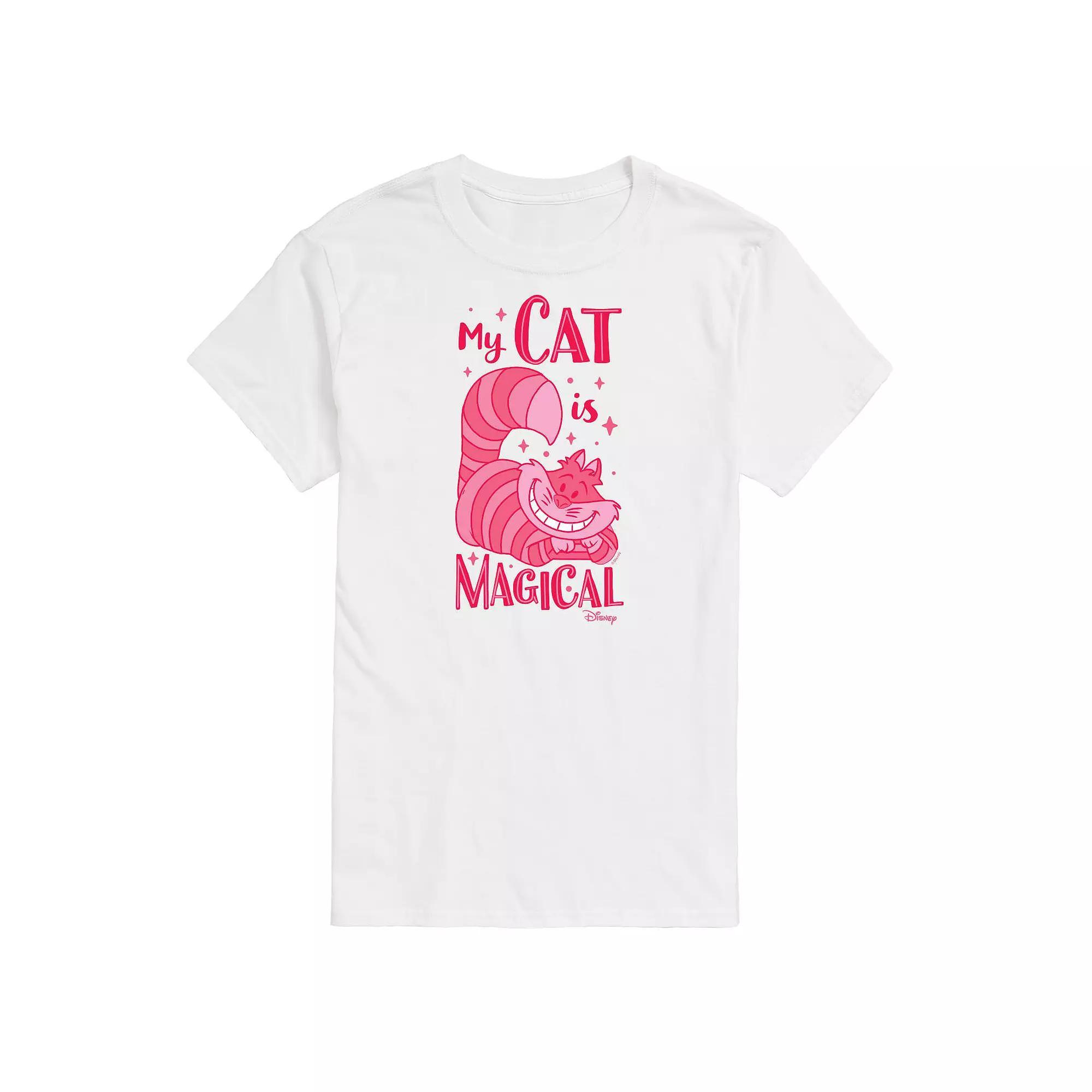 Disney's Alice in Wonderland Men's My Cat Is Magical Graphic Tee, Size: Small, White Product Image