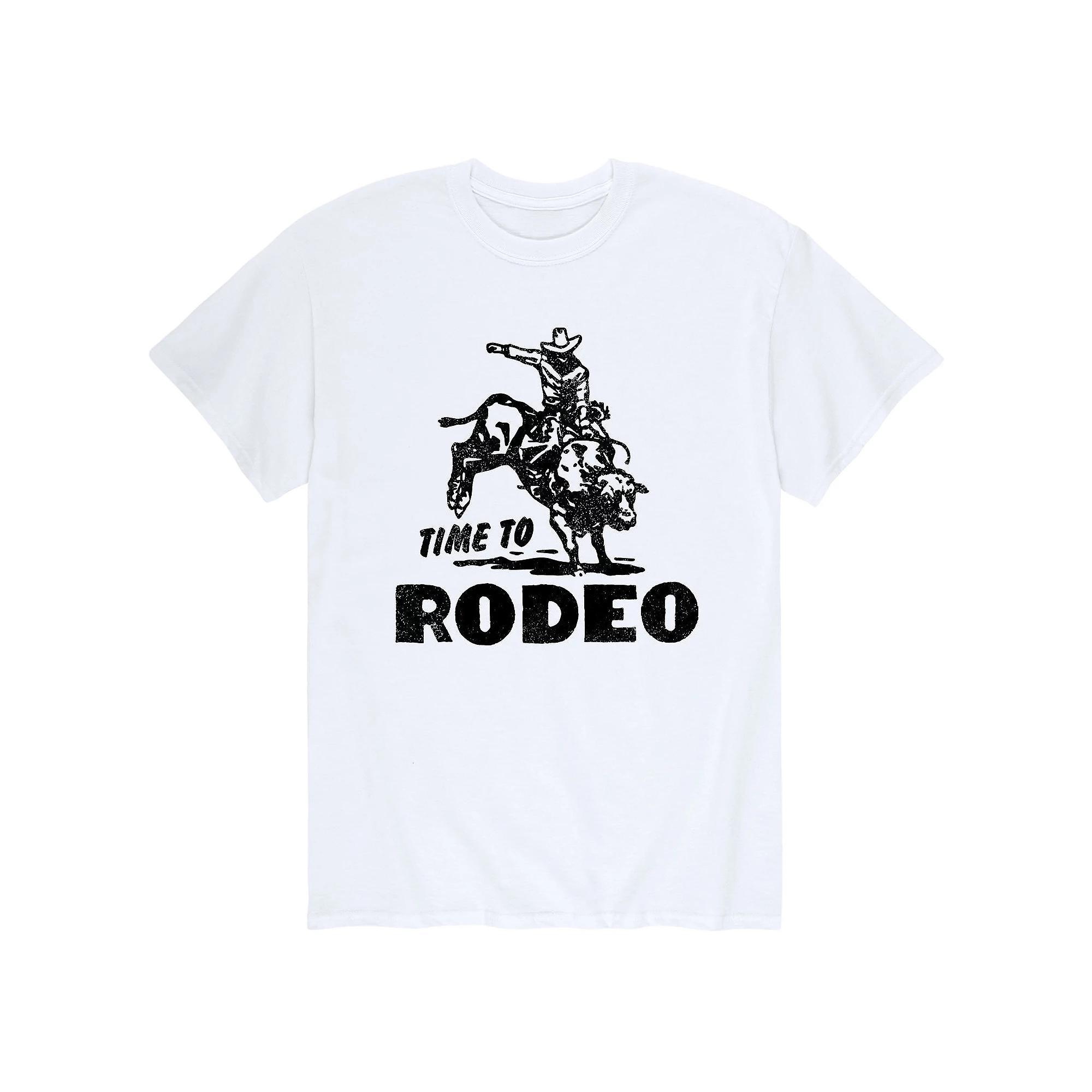 Men's Time To Rodeo Tee, Size: XXL, White Product Image