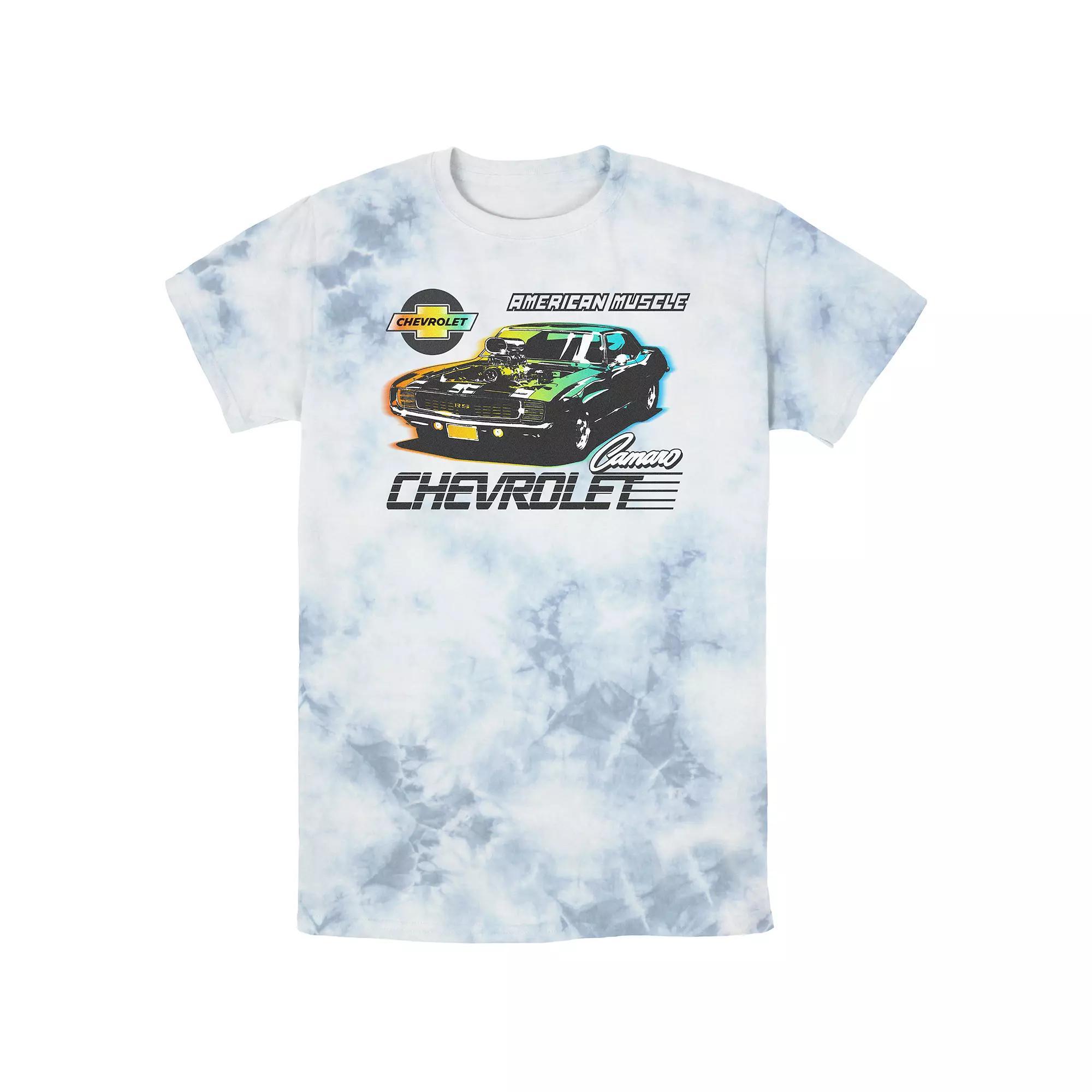 Men's Chevrolet Camaro American Muscle Bombard Wash Graphic Tee, Size: Small, White Blue Product Image