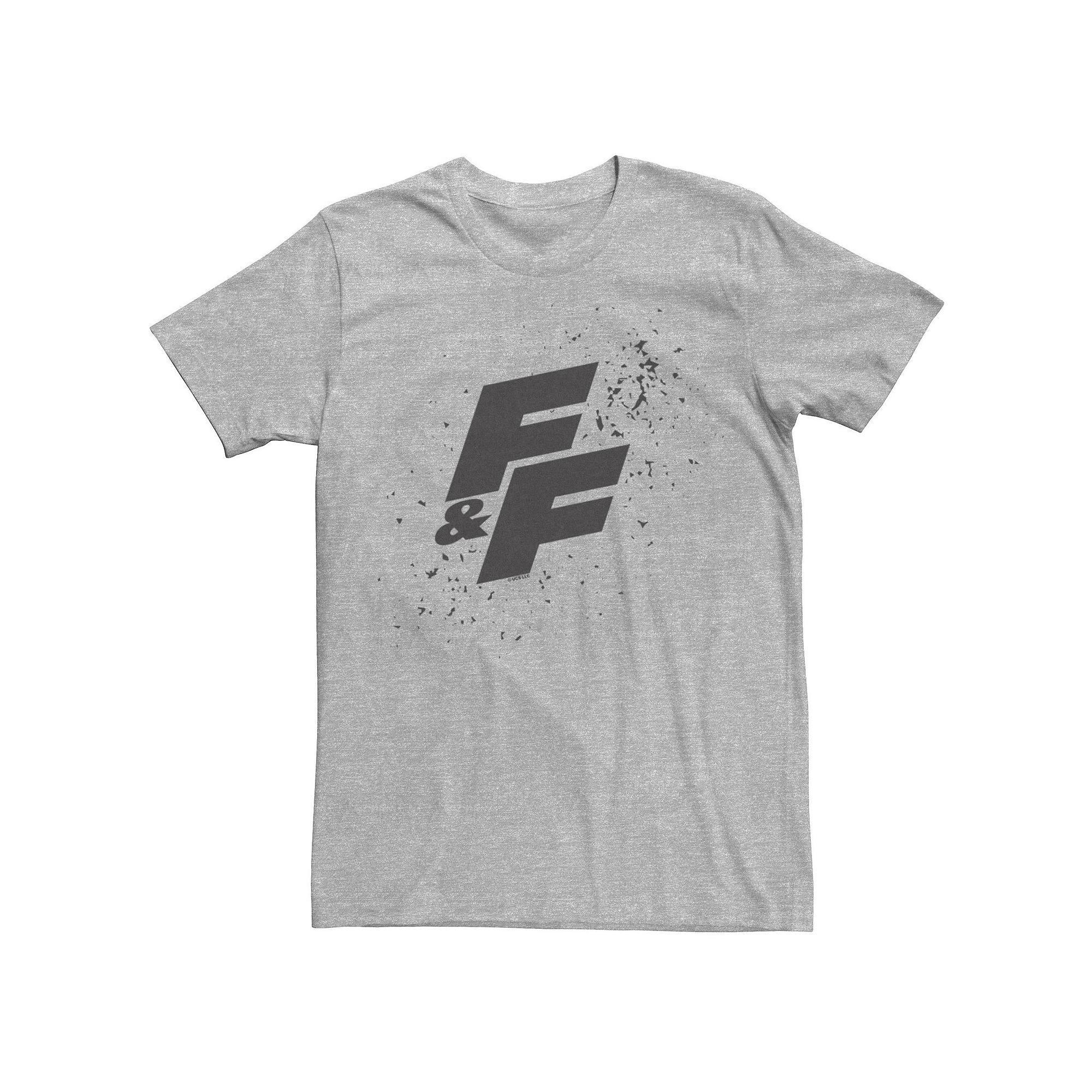 Men's Fast & Furious Paint Splatter Bold Logo Graphic Tee, Size: XL, Athletic Grey Product Image