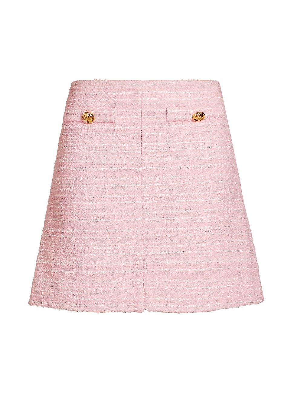 Womens Boucl A-Line Miniskirt Product Image