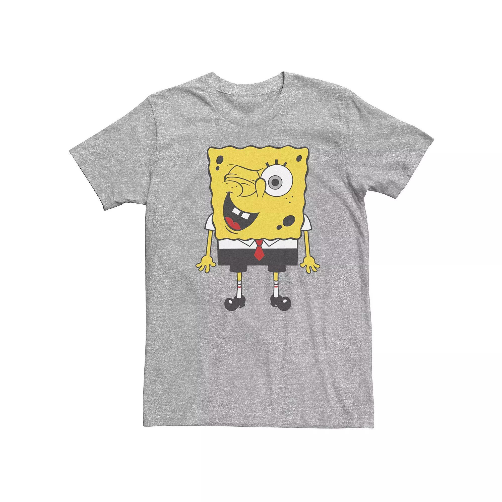 Men's Spongebob Squarepants Winking Portrait Tee,  Product Image