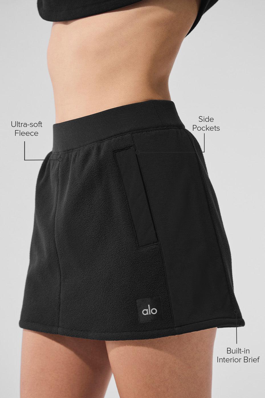 Polar Fleece Wintry Mix Skirt - Black Product Image