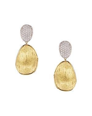 Marco Bicego Diamond Lunaria Two Drop Small Earrings in 18K Gold Product Image