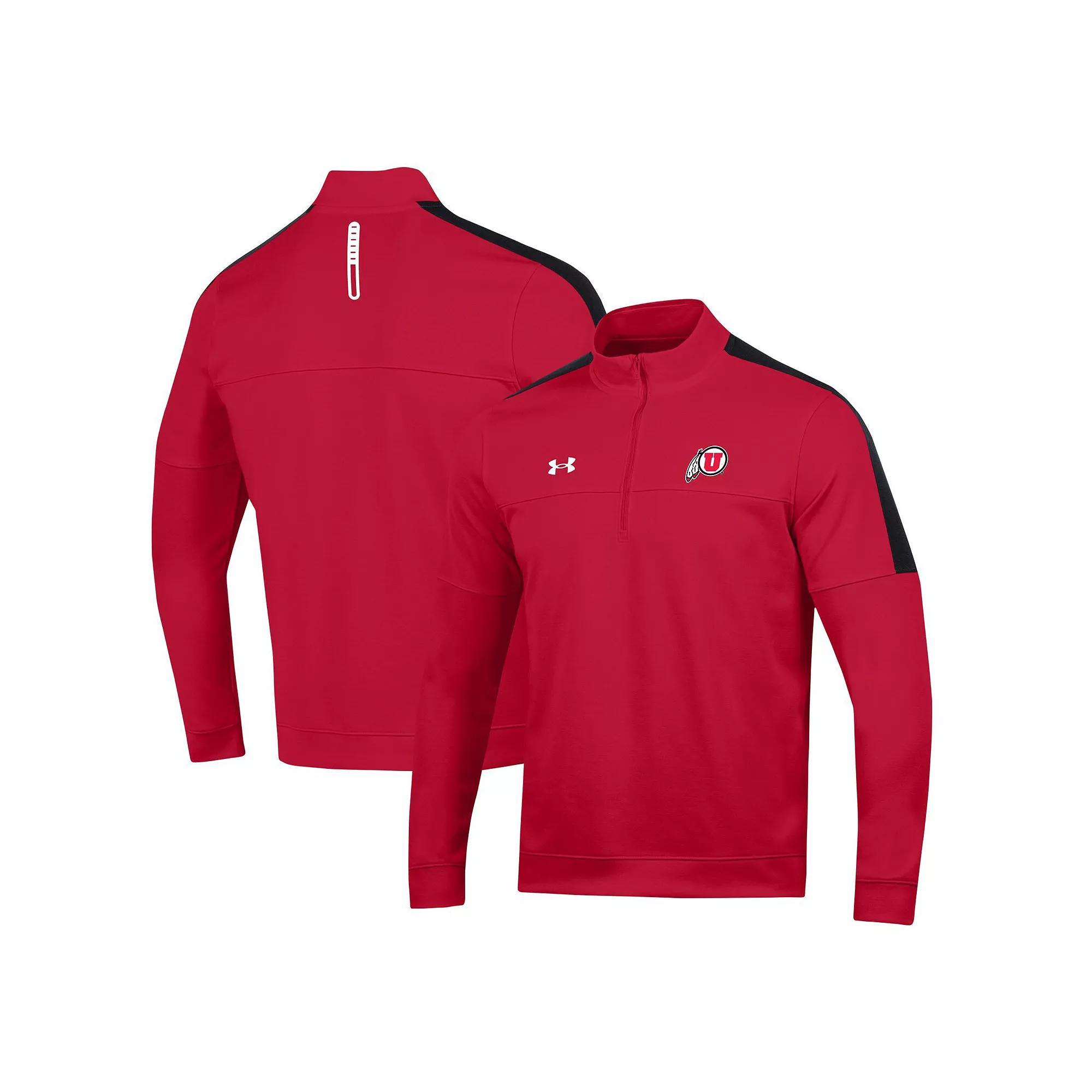 Men's Under Armour Red Utah Utes Midlayer Half-Zip Jacket, Size: 2XL, Ute Red Product Image