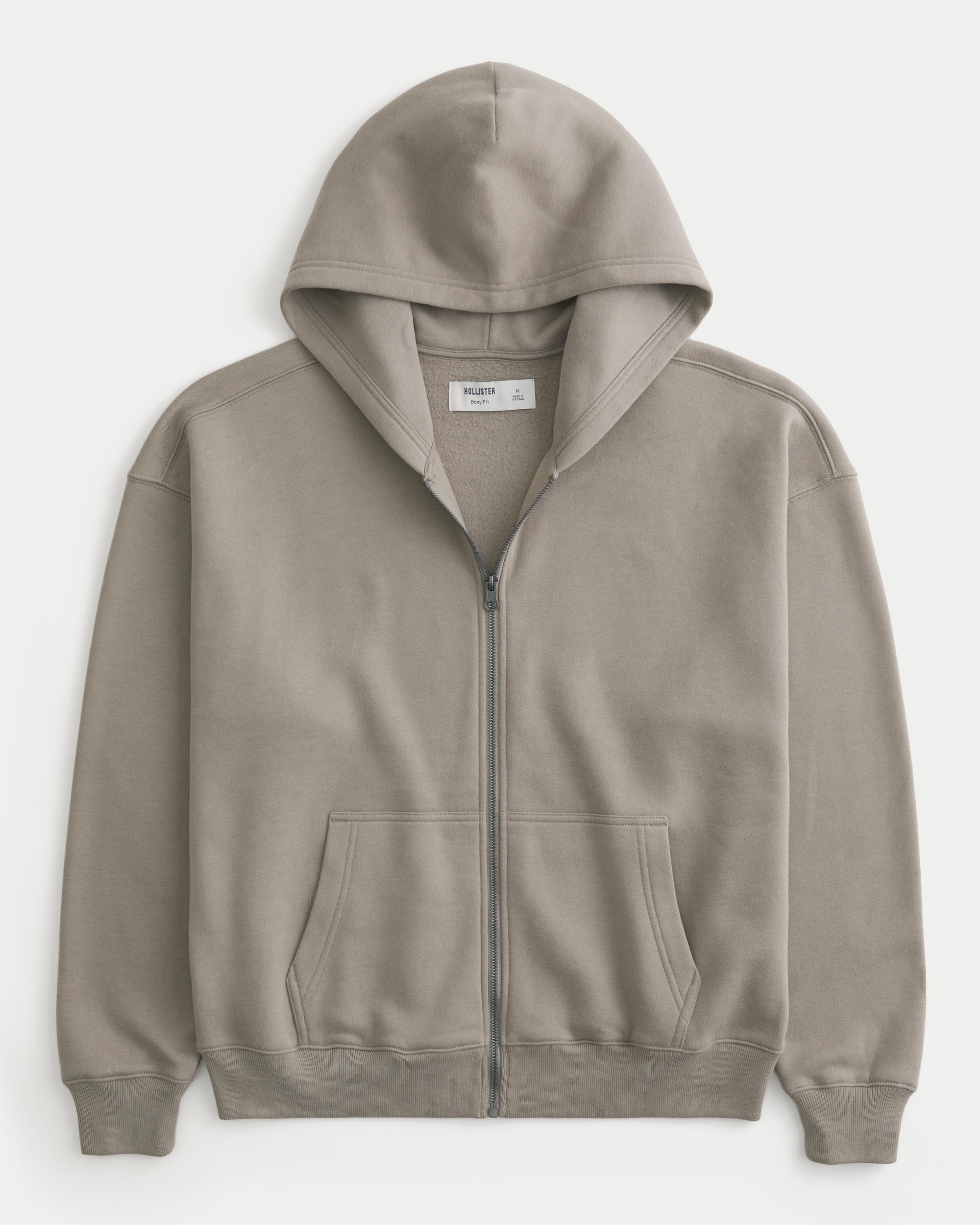 Boxy Zip-Up Hoodie Product Image