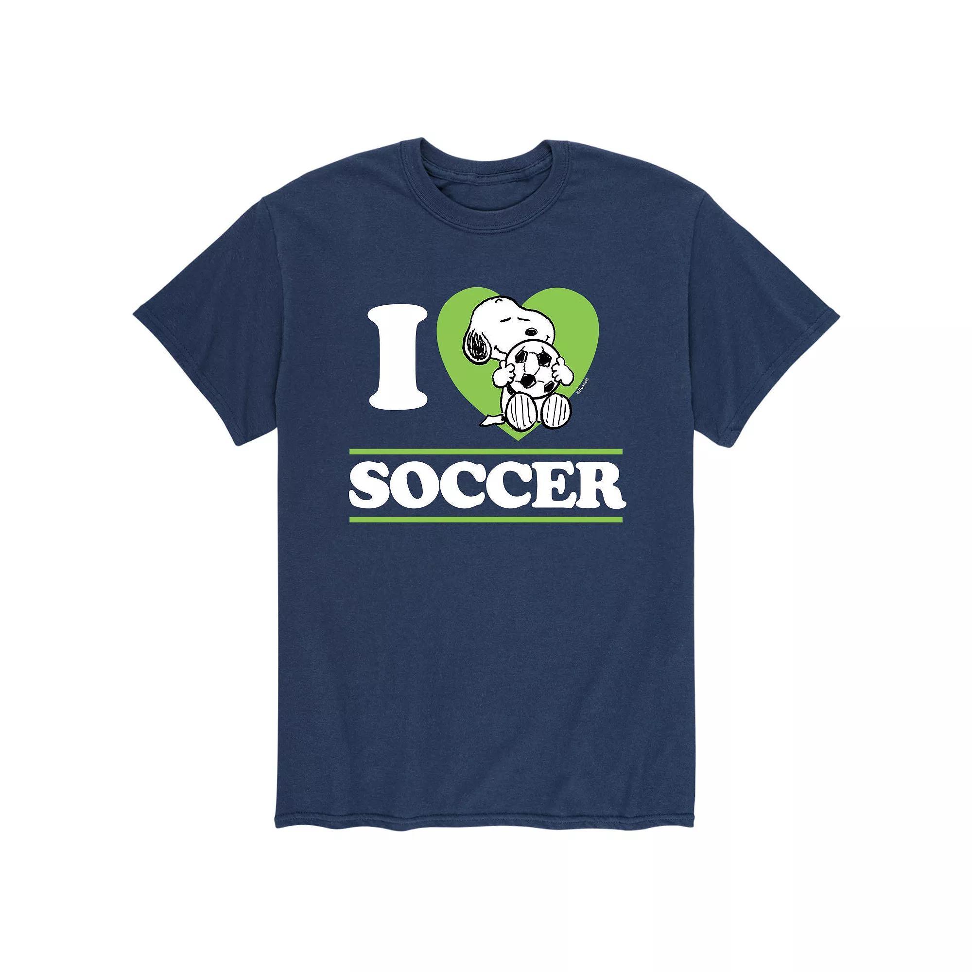 Men's Peanuts I Love Soccer Tee,  Product Image
