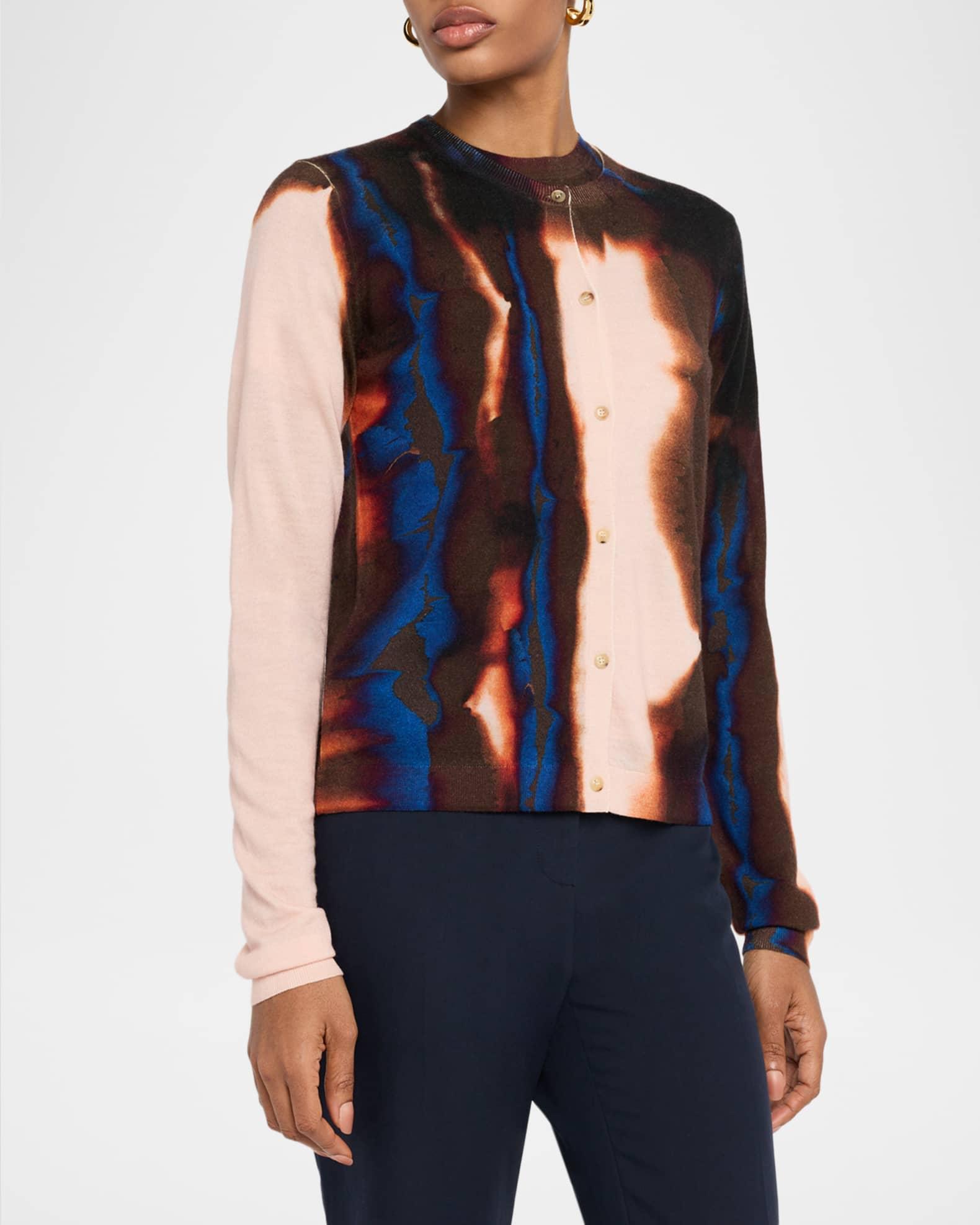 Burned Striped Wool Cardigan Product Image