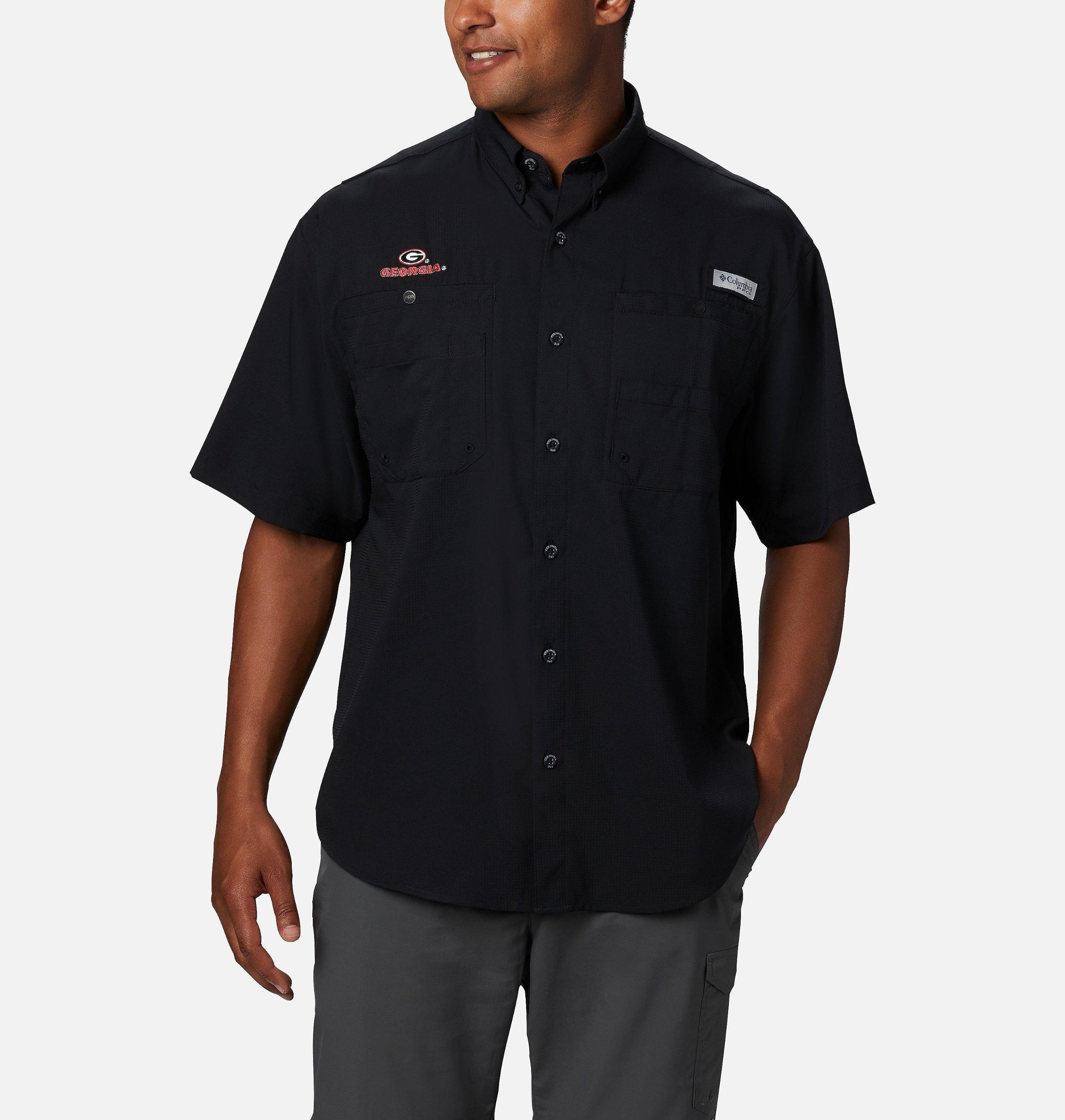Men's Columbia Black Georgia Bulldogs Big & Tall Collegiate Tamiami Button-Down Shirt,  Product Image
