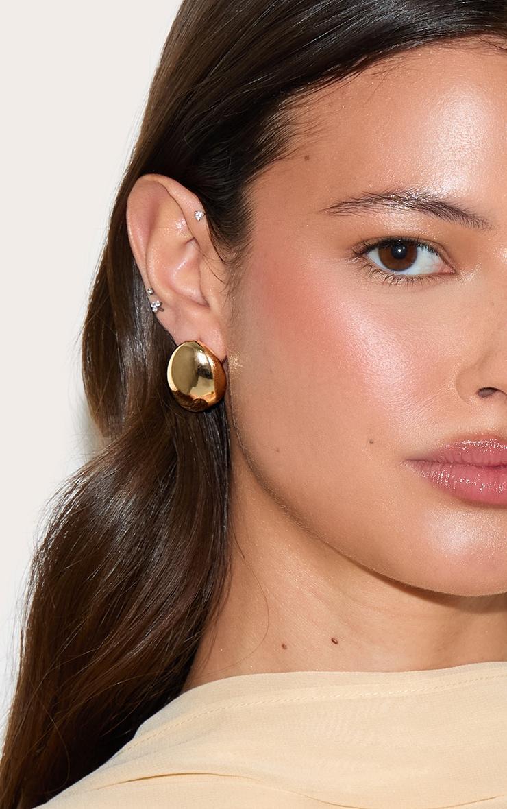 Gold Mini Pebble Stud Earring Product Image