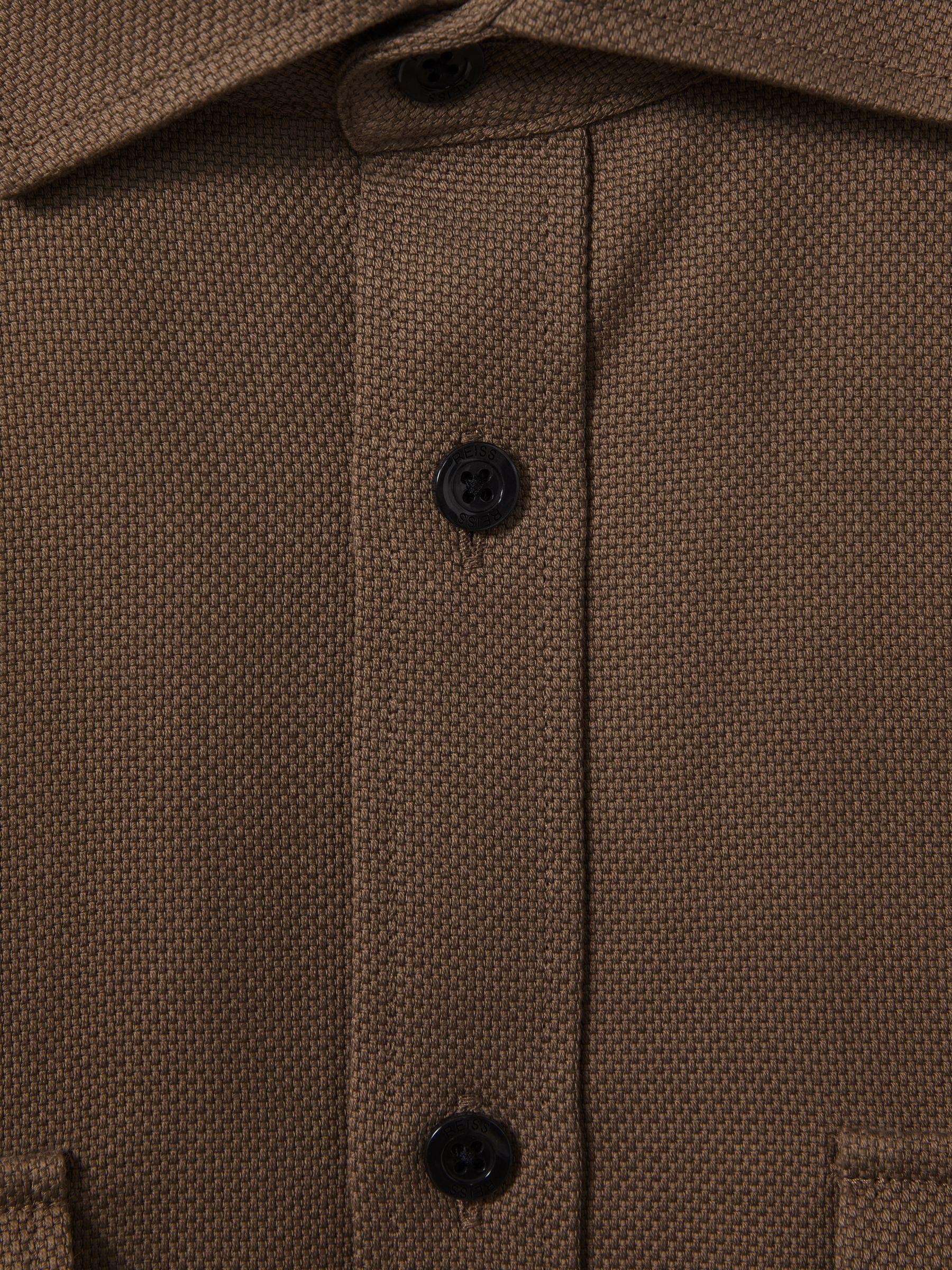 Cotton Canvas Overshirt in Tobacco Brown Product Image