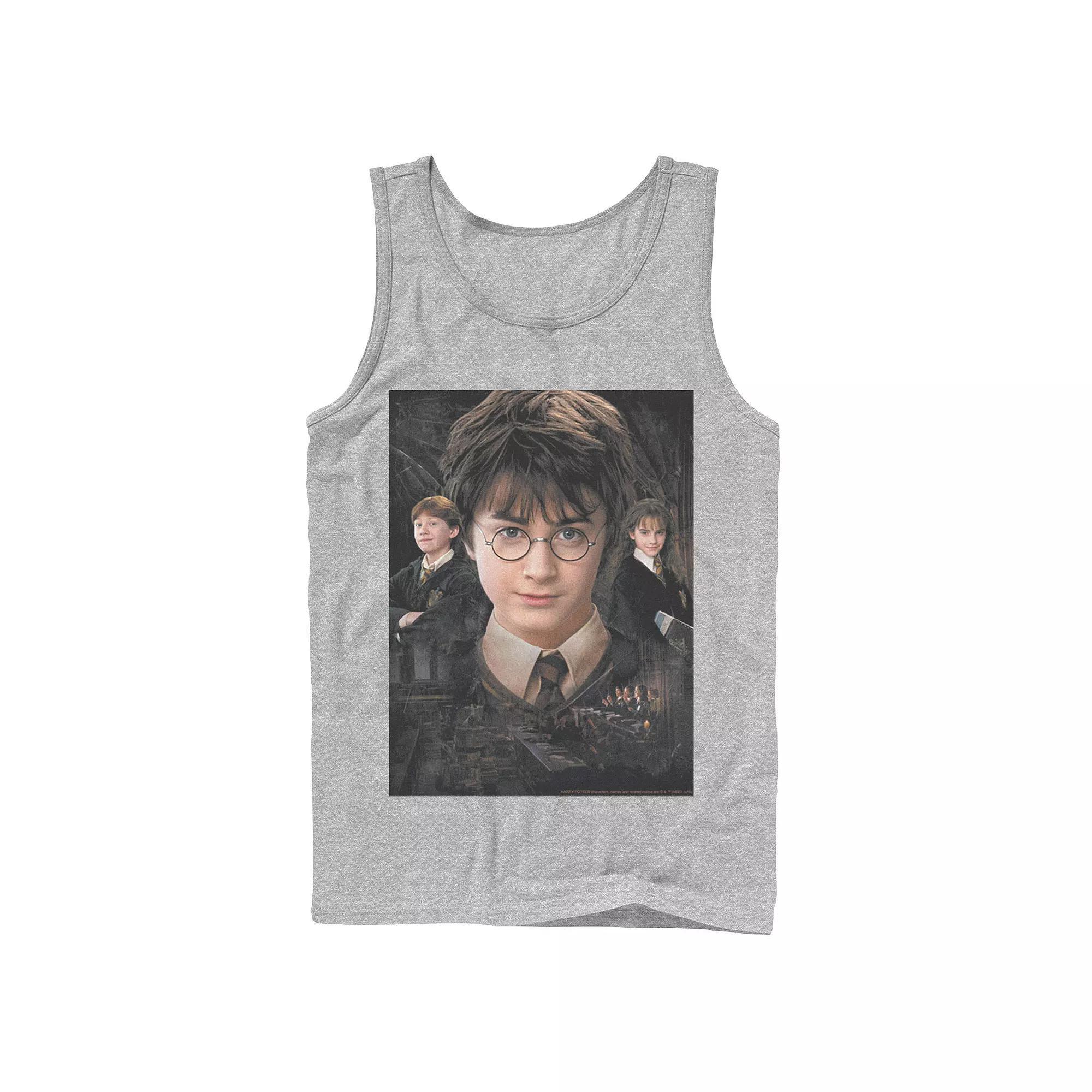 Men's Harry Potter Chamber Of Secrets Harry Ron Hermione Poster Graphic Tank Top,  Product Image