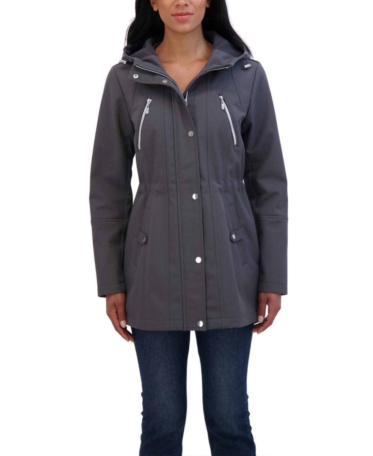 Women's Sebby Collection Hood Water-Resistant Anorak Jacket, Size: XL, Burgandy Product Image