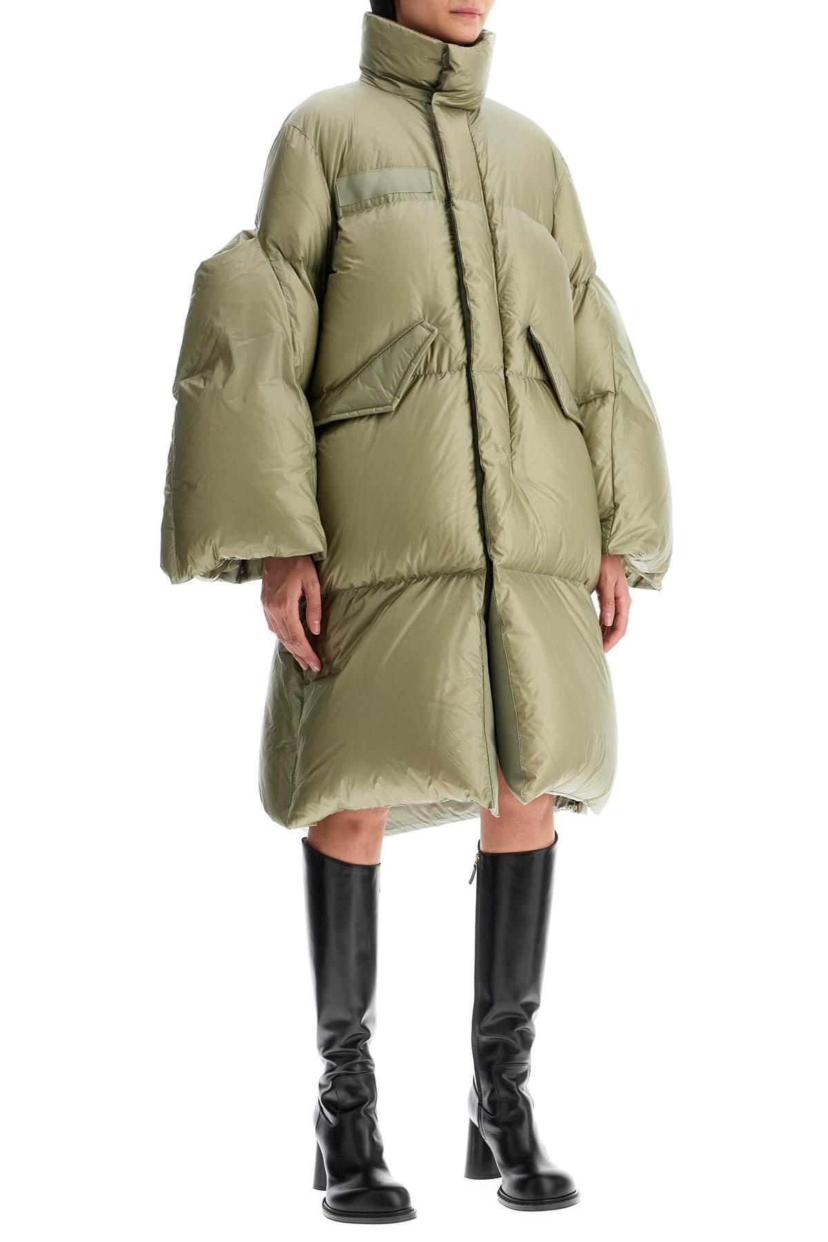 SACAI Long Down Jacket With Sculpted Sleeves In Khaki Product Image