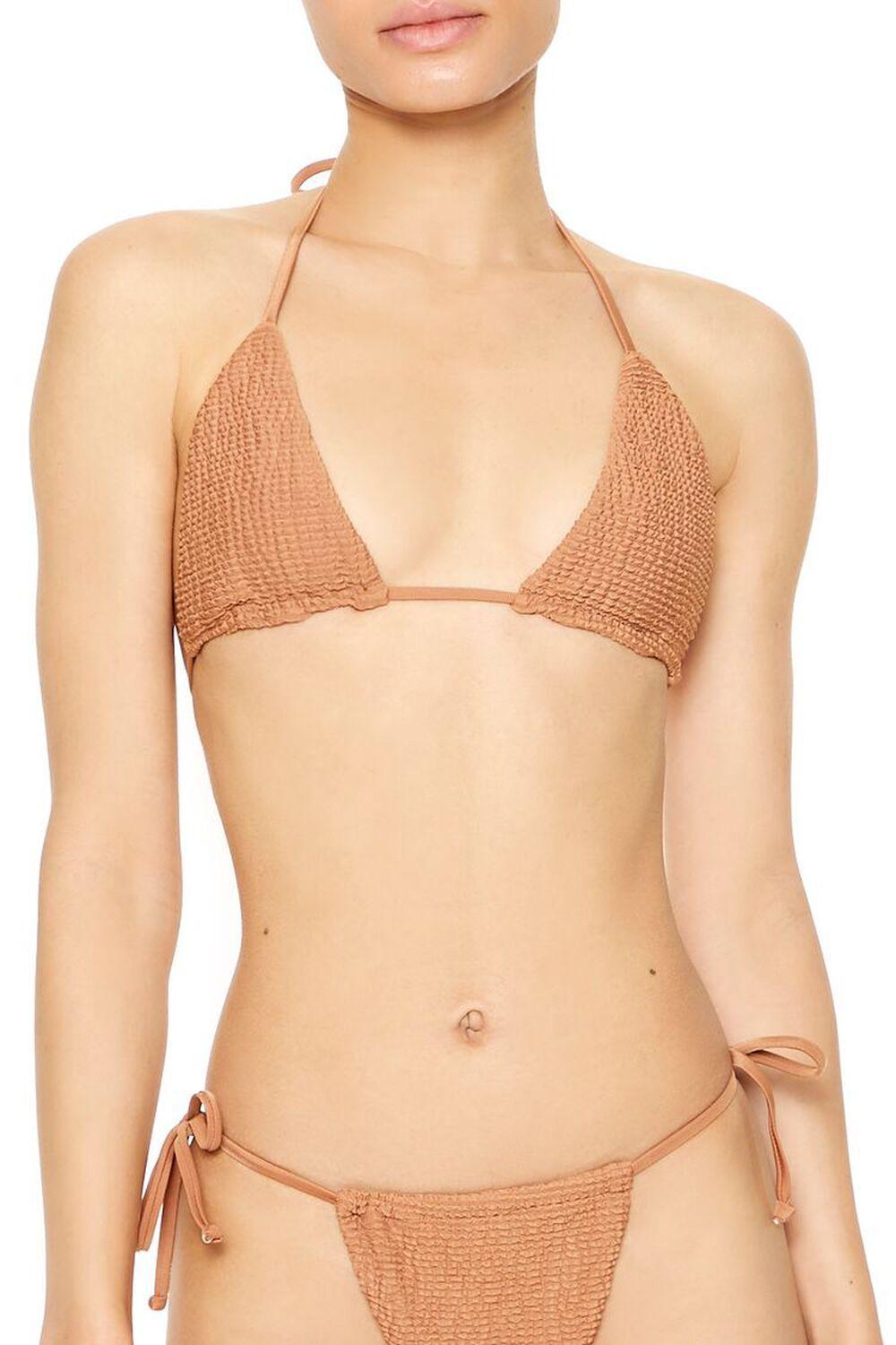 Textured Triangle Bikini Top | Forever 21 Product Image