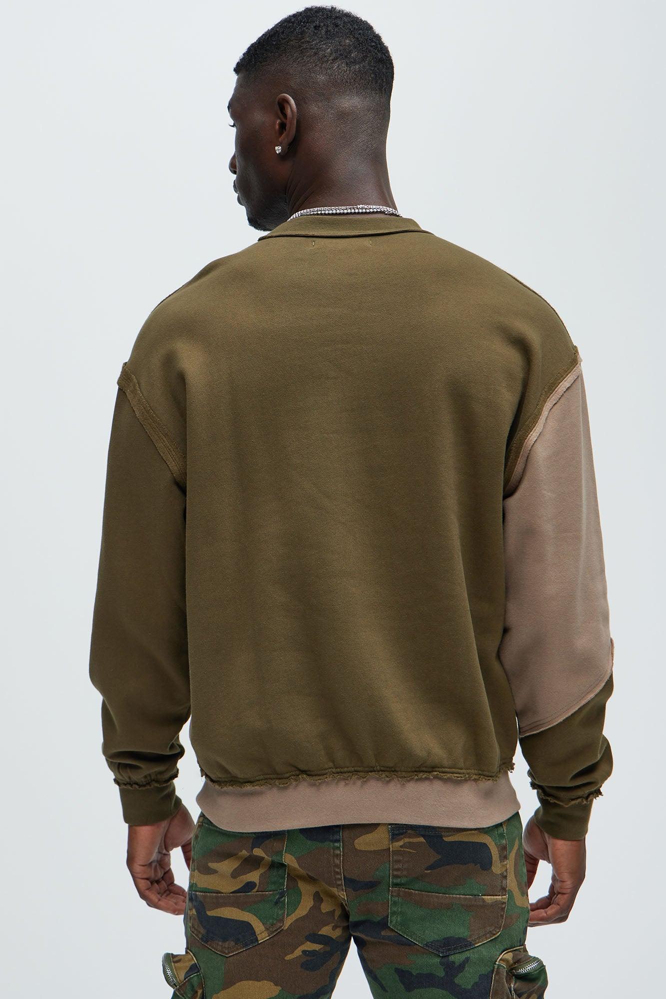 New York Embossed Crewneck Sweatshirt - Tan Product Image