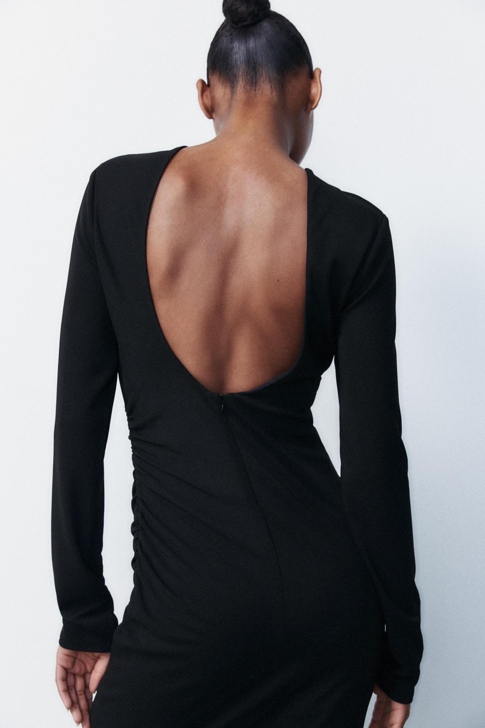 DRAPED OPEN BACK DRESS Product Image